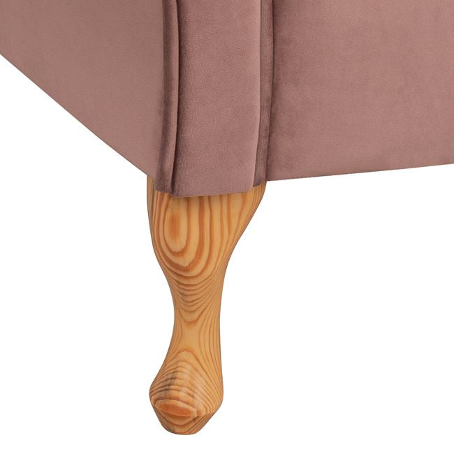 Recliner Dusty Pink Velvet Hm3008.05 Right Arm 187x61x82cm