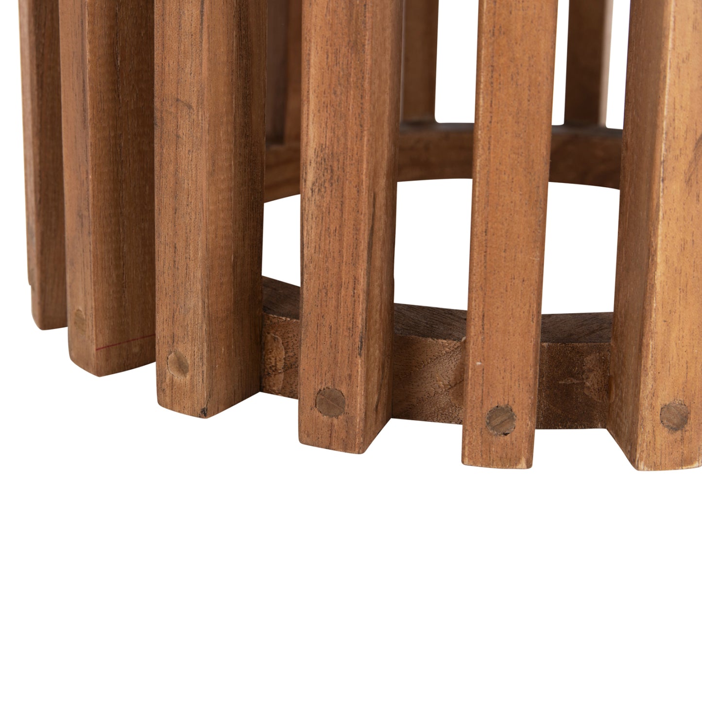 Indoor Bar Stand Base/legs Med.height Round Frantz Fb99857.11 Mindi Wood In Natural Φ40x90hcm.