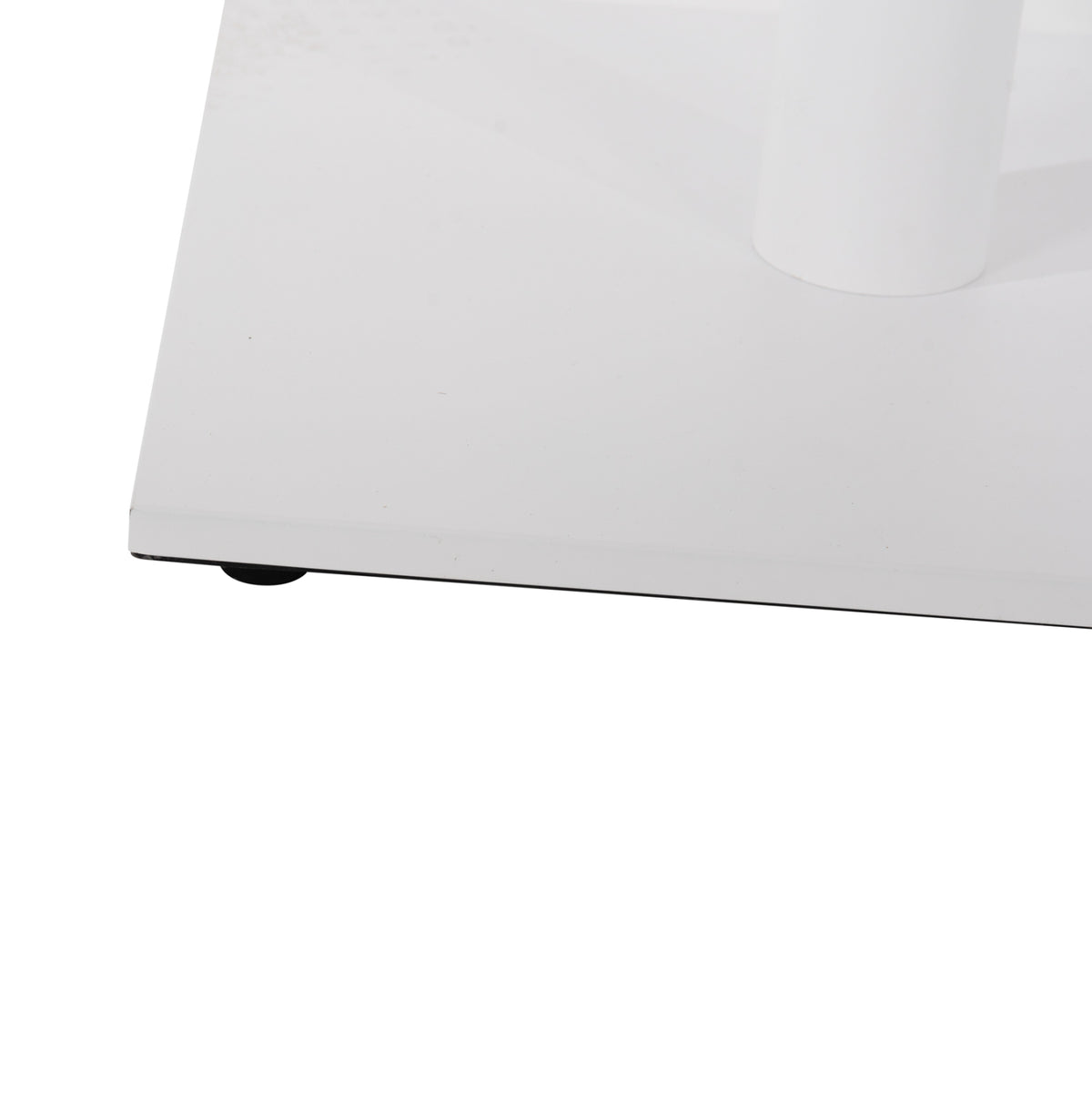 Base For Bar Table Hm439.02 Metal In White Matte With Height Adjusters 46Χ46Χ108hcm.