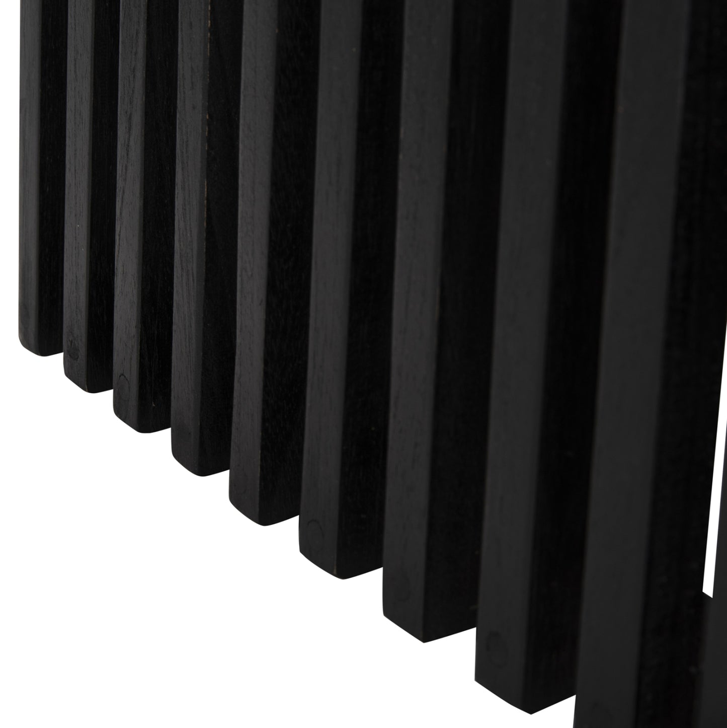 Indoor Table Legs-base Square Frantz Hm9460.12 Mindi Wood In Black 45x45x73hcm.