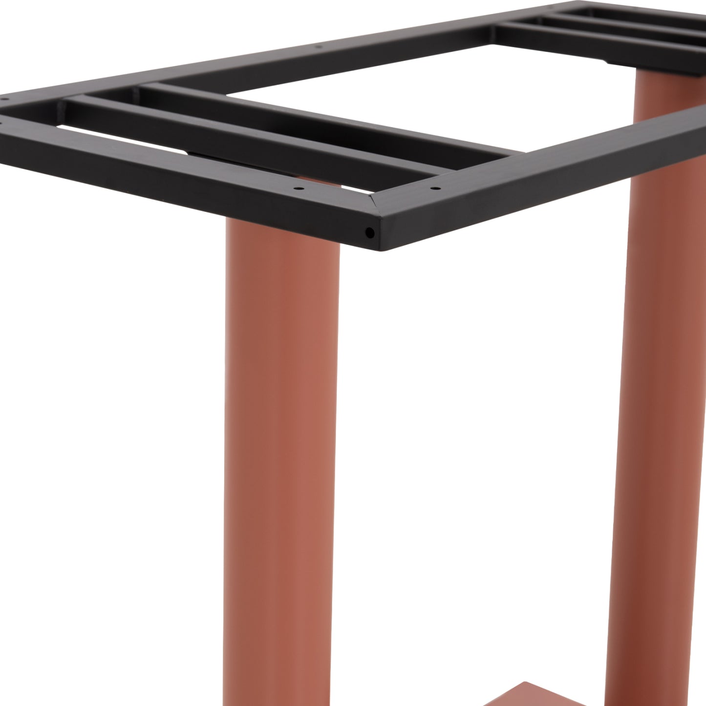 Base For Table Hm435.27 Metal Double In Terracotta Color With Height Adjusters 80Χ40Χ72hcm.