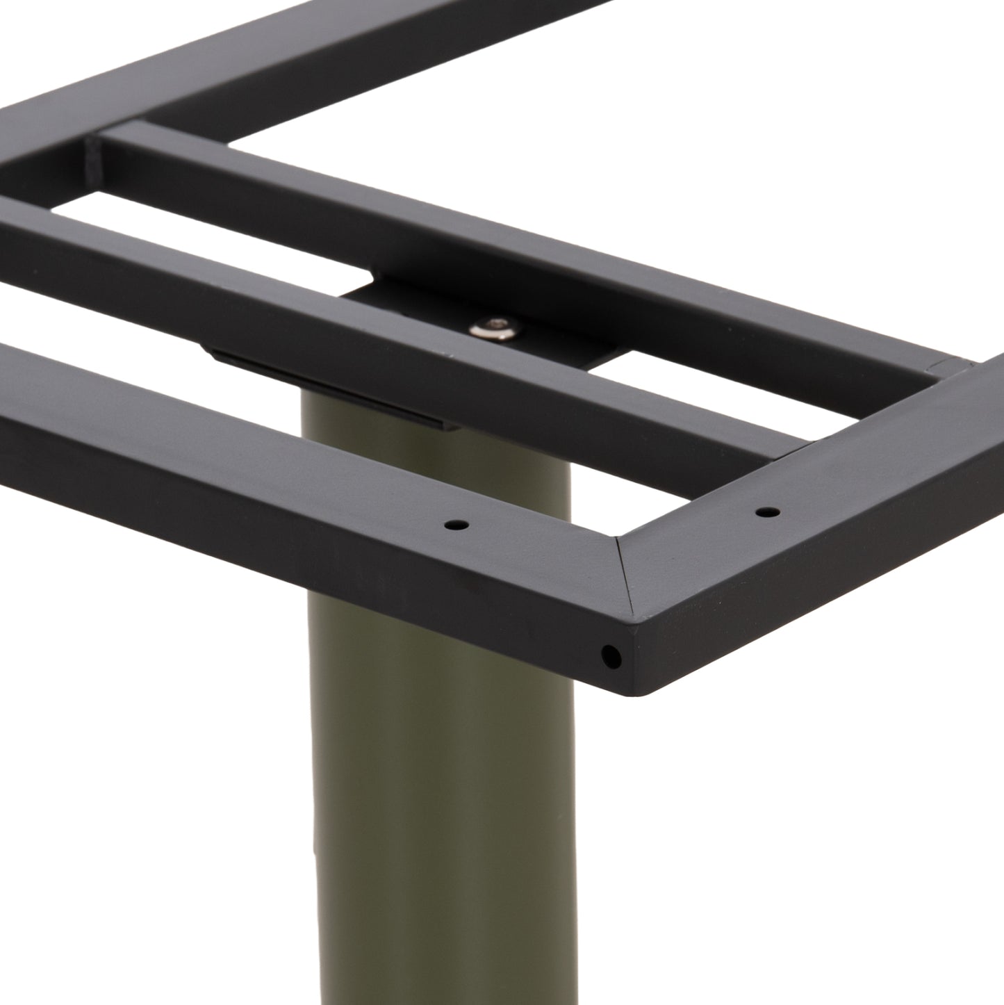 Base For Table Hm435.28 Metal Double In Green With Height Adjusters 80Χ40Χ72hcm.