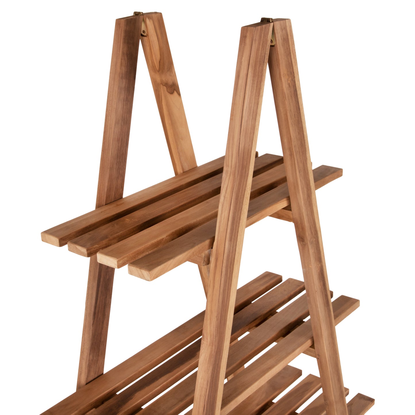 Bookcase Stam Hm7895 Teak Wood In Natural Color 120x33x180hcm