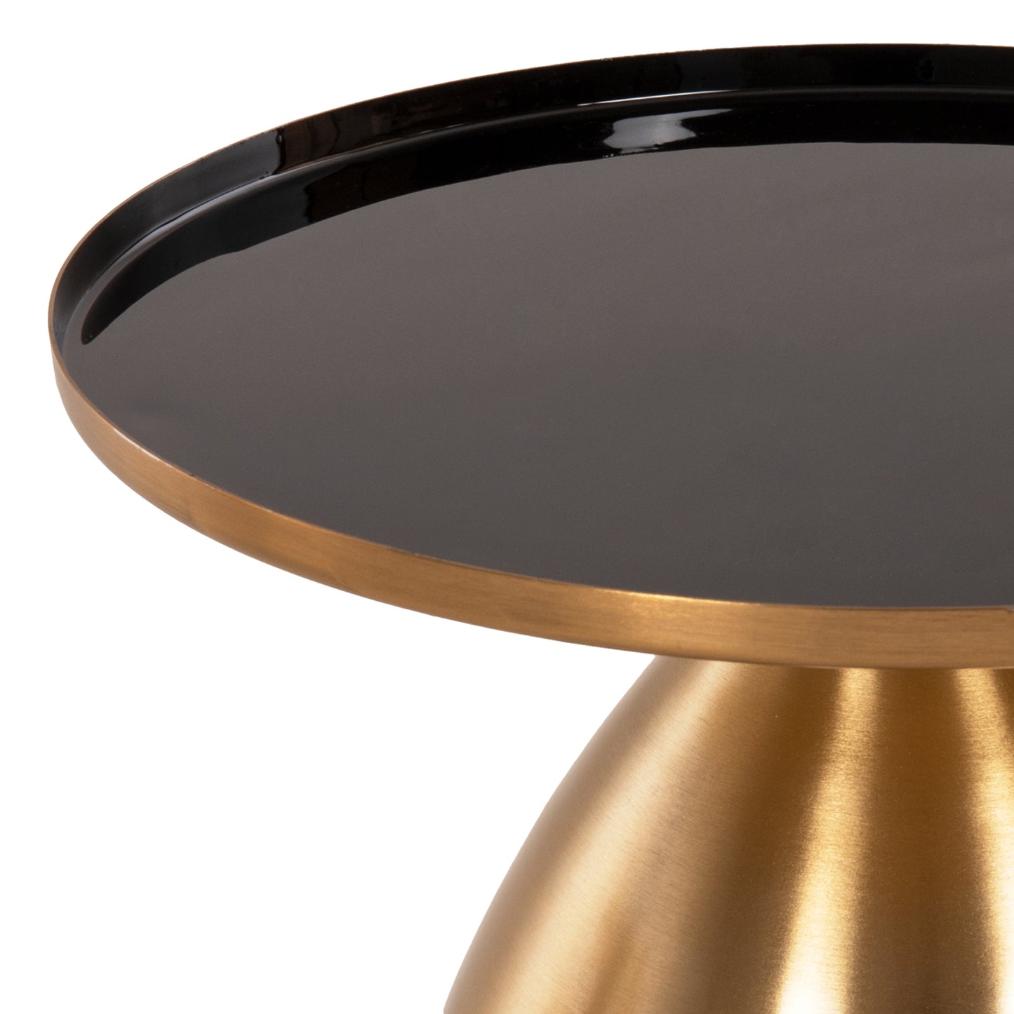 Side Tables 2pcs Hm9661 Metal In Black And Gold Φ50,5 &Φ40,5cm.