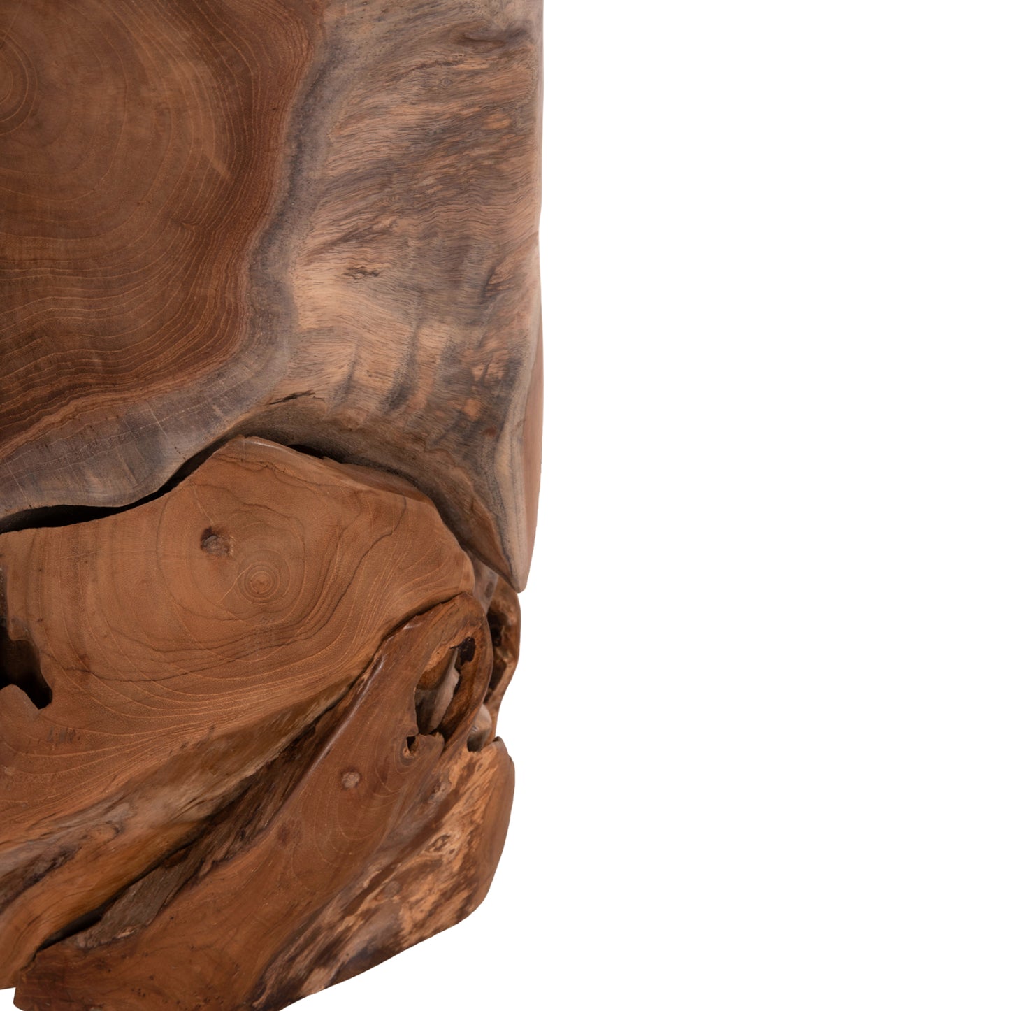 Side Stool/table Stomp Hm9350.11 Teak Wood--natural Color Φ30x45hcm.