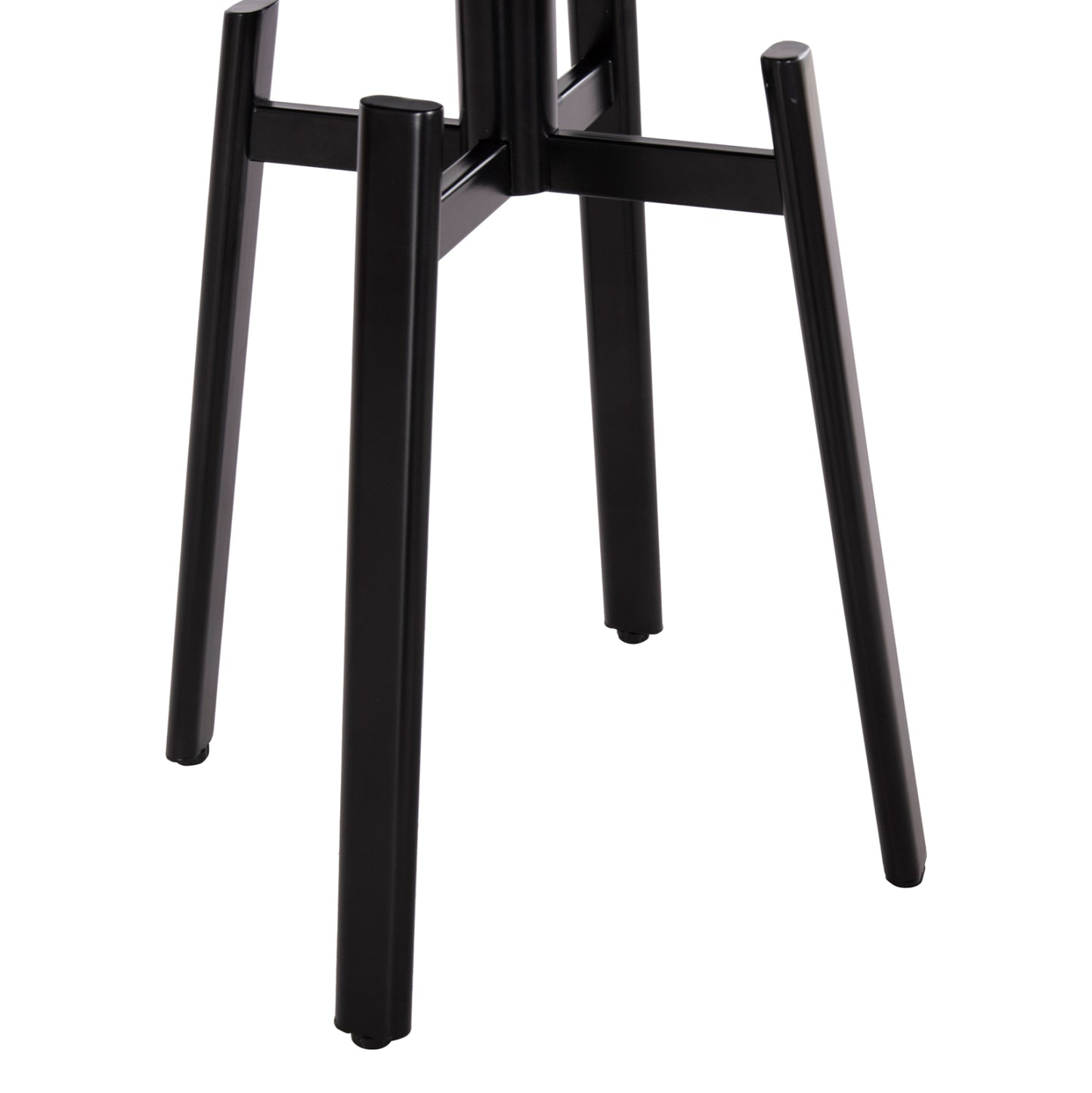 Side Table Norton Hm18036.03 Metal Legs Black-mdf Top Sonama Φ45x55,5hcm.