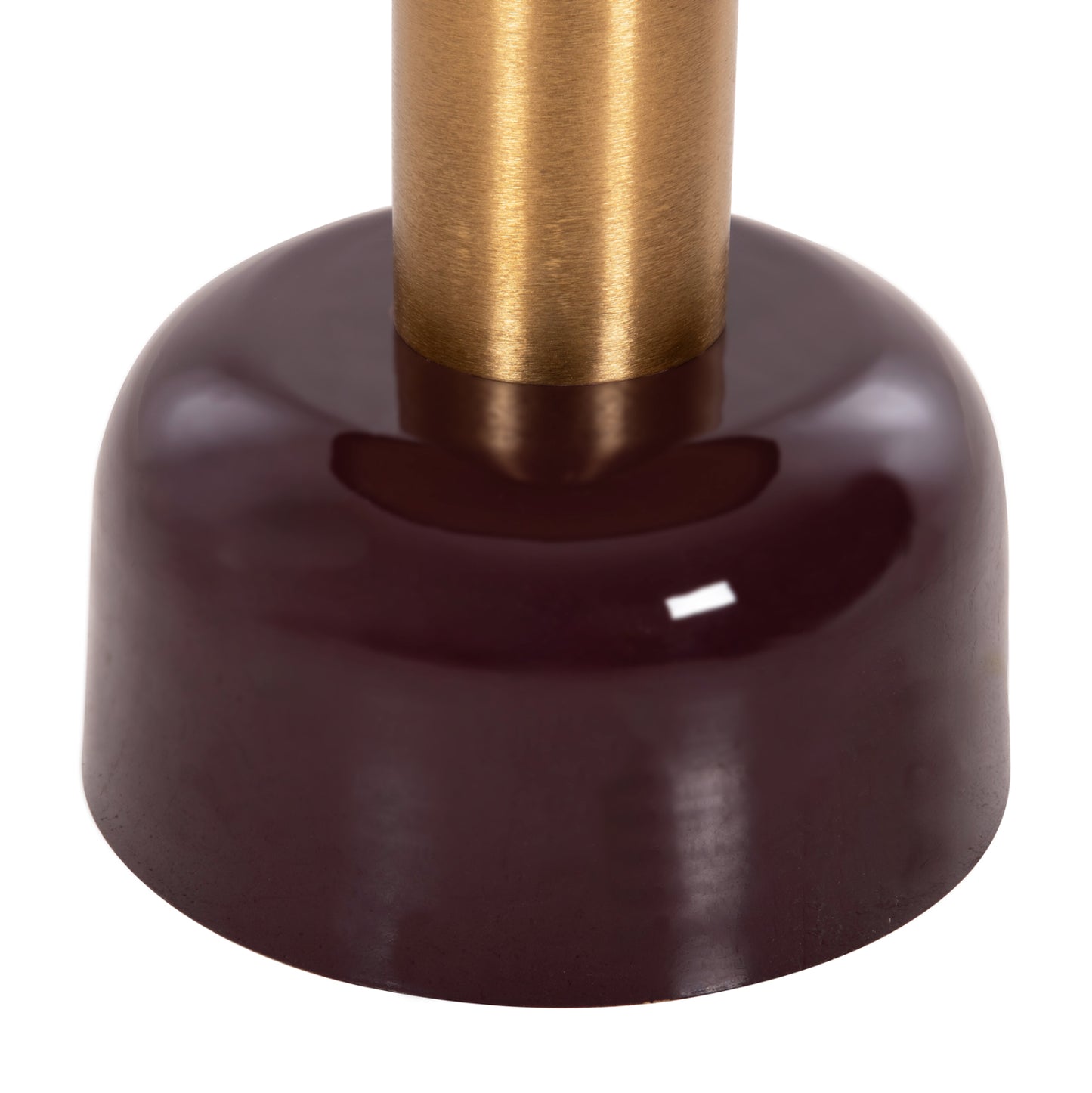 Side Table Erode Hm4242.06 Metal In Cherry Red-gold Φ50,5x52,5hcm.