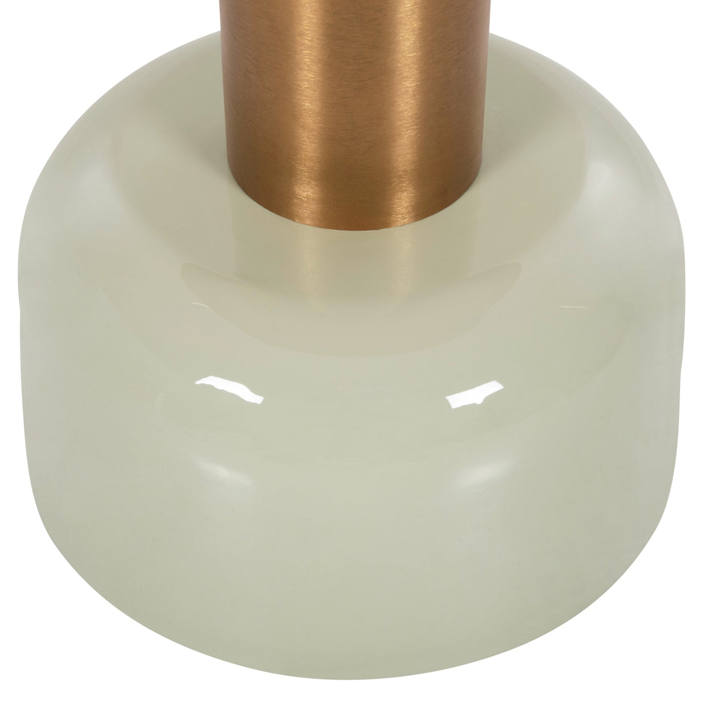 Side Table Erode Hm4243.07 Metal In Light Green-gold Φ40,5x48hcm.