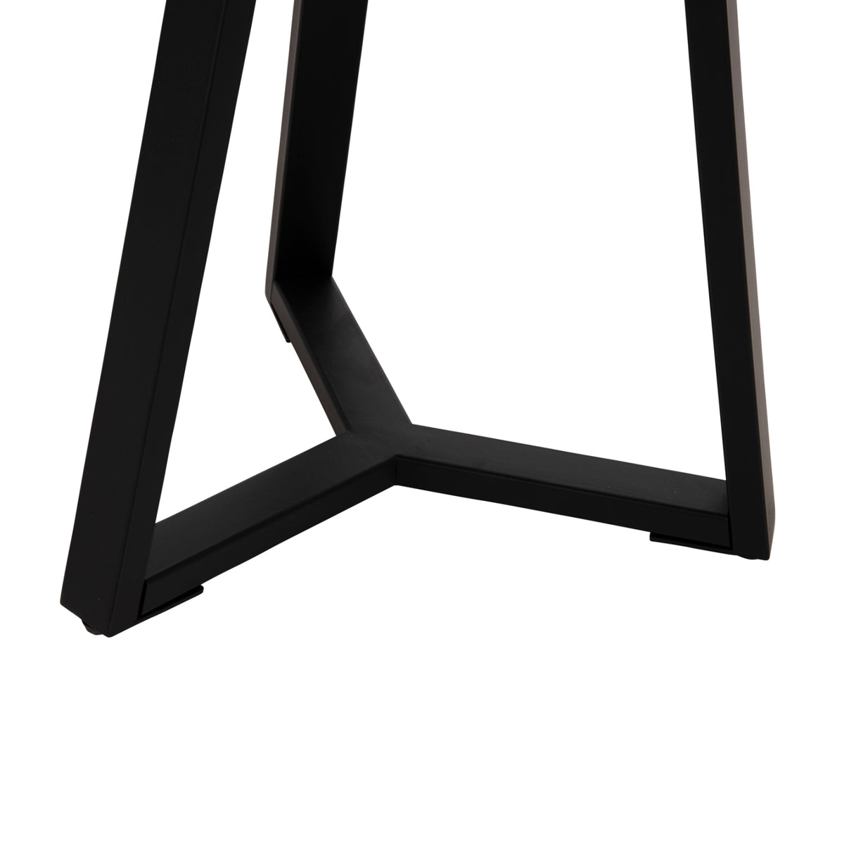 Side Table Hm9587.01 Mdf Black Marble-black Metal Base Φ45x55hcm.