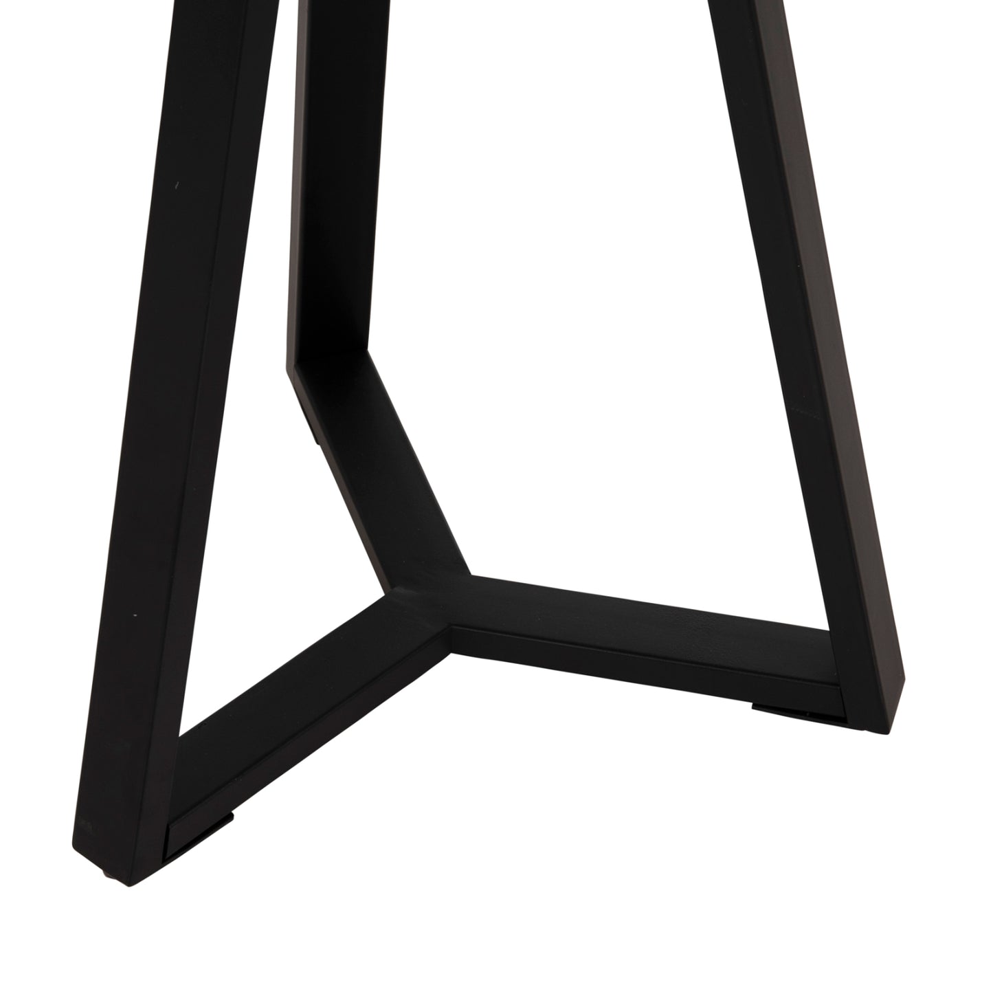 Side Table Hm9587.02 Mdf Grey Marble-black Metal Base Φ45x55hcm.