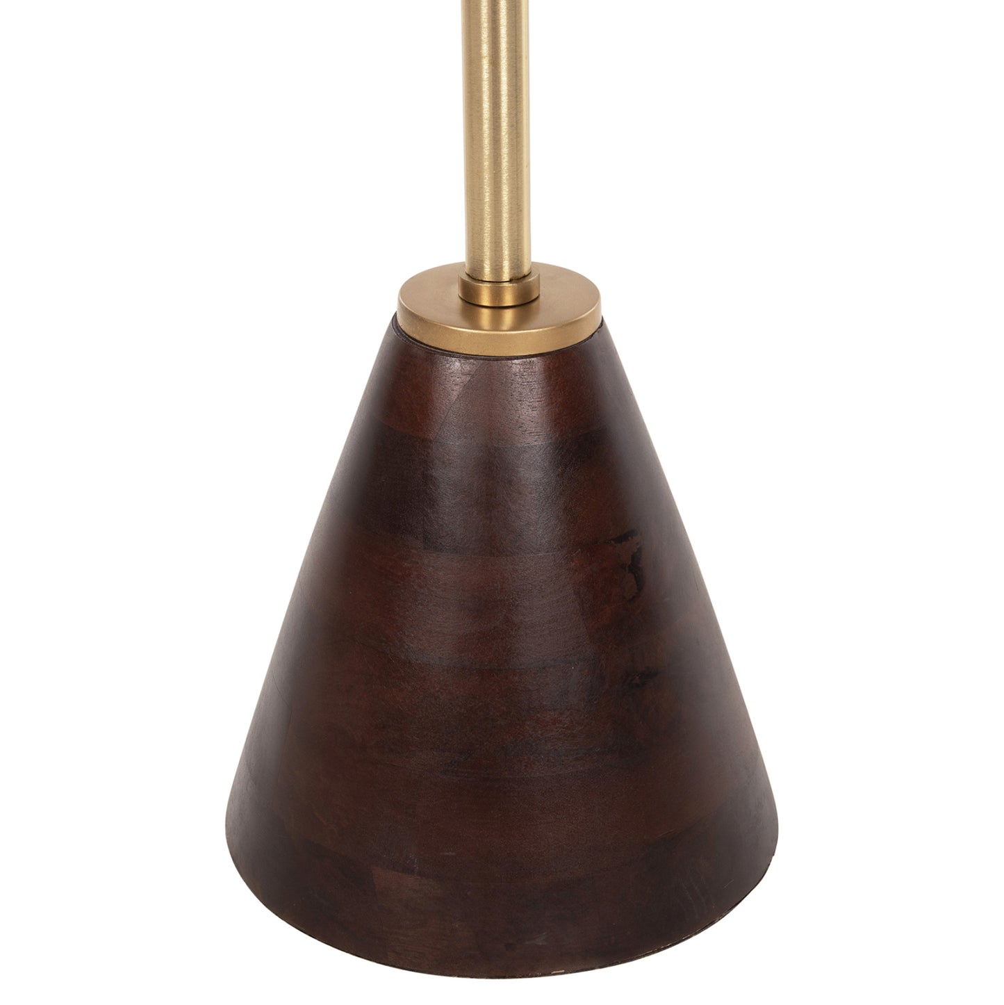 Side Table Round Kappur Hm9726 Mango Wood In Walnut Color-metal In Gold Φ38x62hcm.
