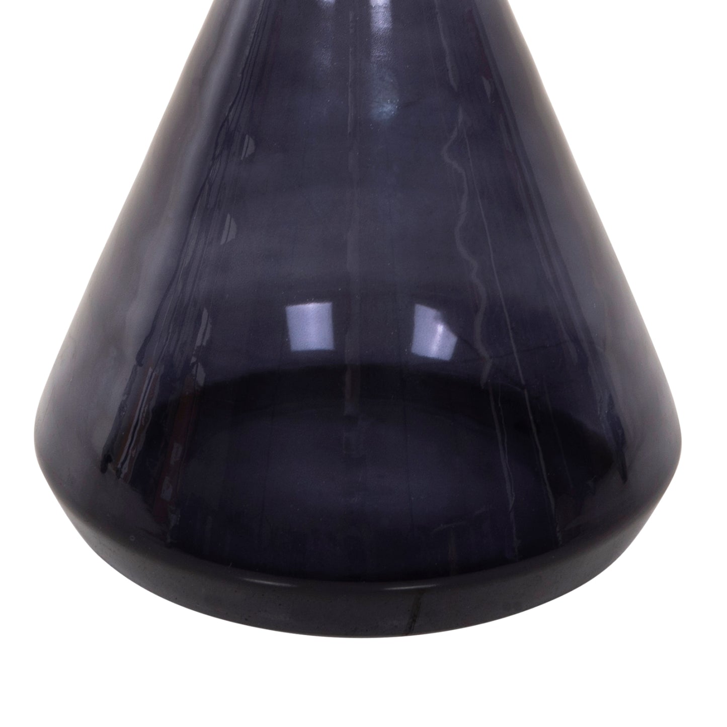 Side Table Demmy Hm9727 Black Glass Top & Purple Glass Base-metal In Gold "neck" Φ41x48hcm.