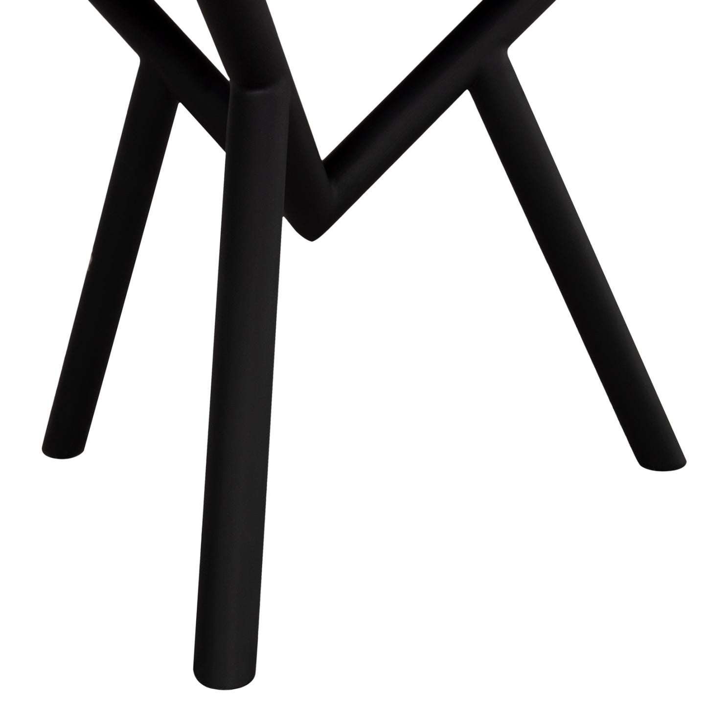 Side Table Saman Hm9931 Metal Black Legs-petrified Wood Look Stone Top 70x55x40hcm.