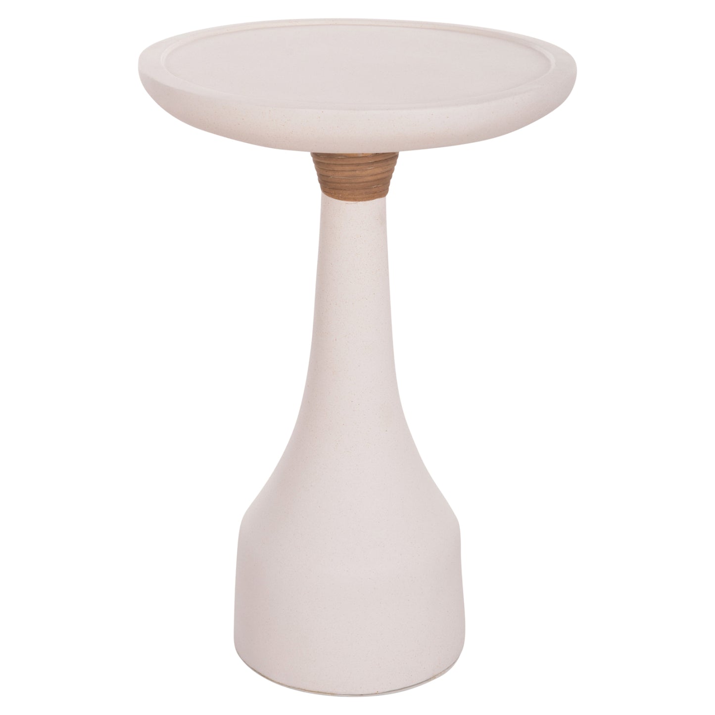 Lamp Table Round Torg Hm18170.02 Fiber Cement White Φ41x62hcm.