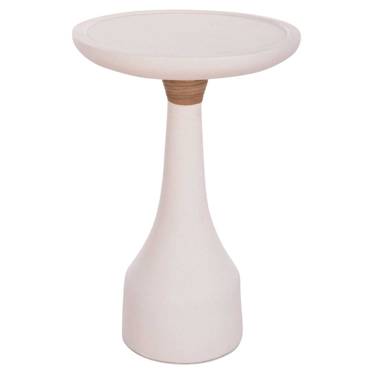 Lamp Table Round Torg Hm18170.02 Fiber Cement White Φ41x62hcm.