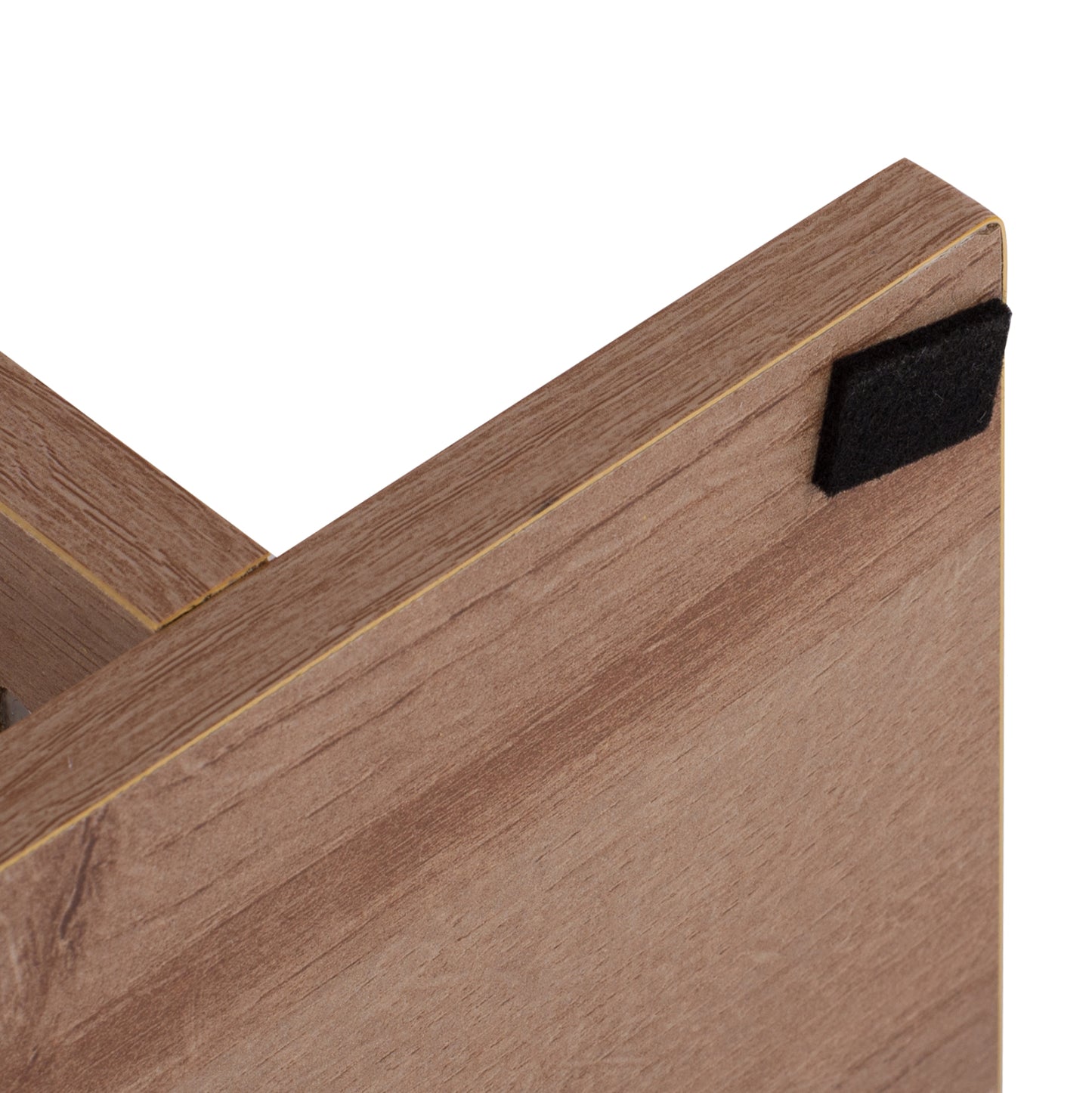 Side Table Amabella Hm8956.11 With Open Storage Spaces Melamine In Natural Wood Color 45x17x52hcm.