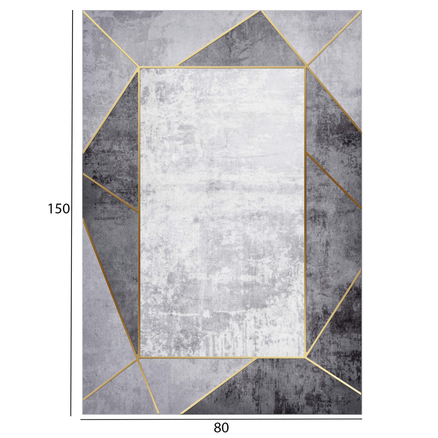 Hm7676.23 80x150cm, Grey-white Carpet, Josiane