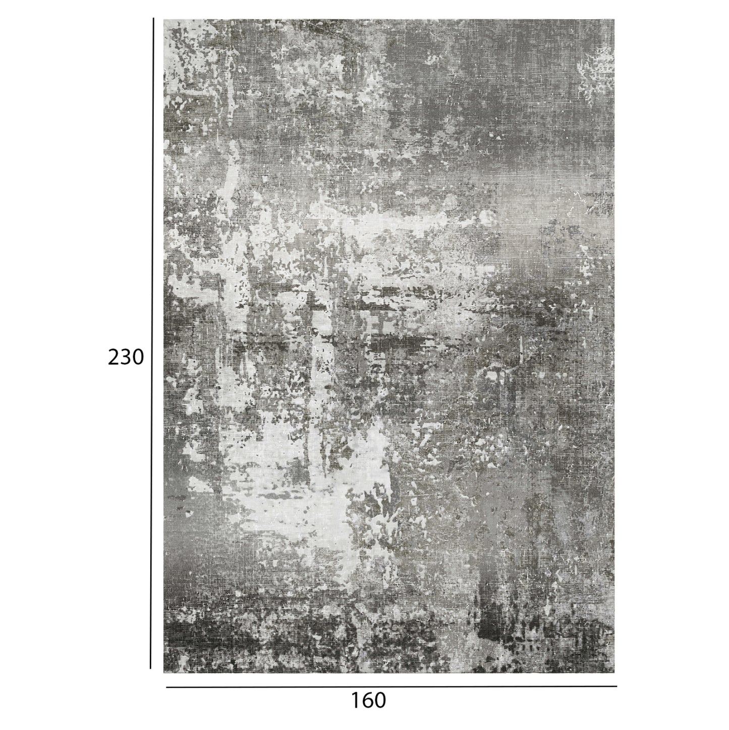 Josiane, Gray, Area Rug, Hm7675.06, 160x230cm, Fringes