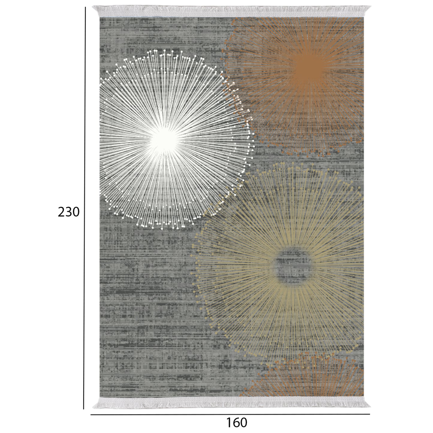 Living Room With Fringes Josiane Hm7675.44 Multicolor 160x230