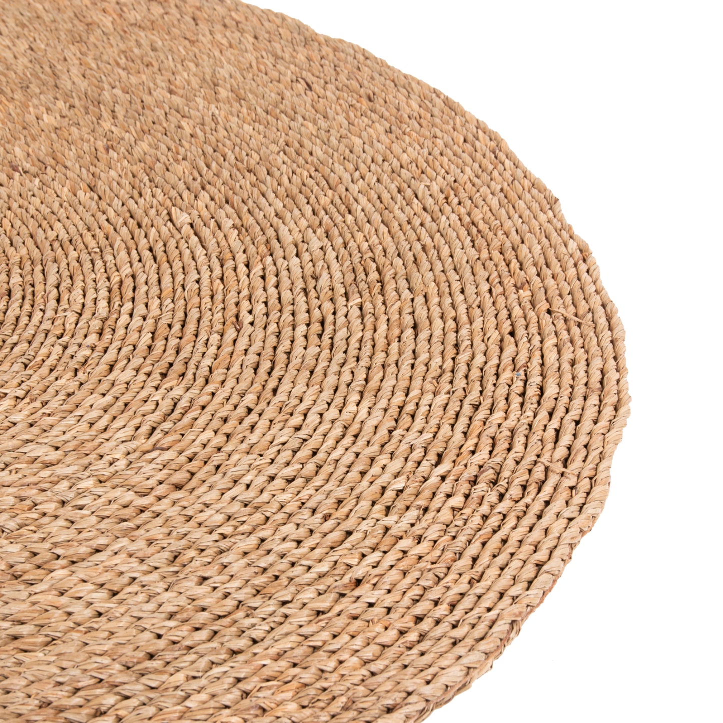 Round Rug Crater Hm7847 Mendong Grass In Natural Color Φ100cm.