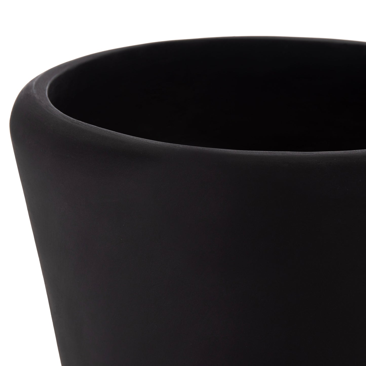 Decorative Floor Vase Nebula Hm4660.01m Fiber Cement In Black--teak Wood Φ45x148hcm.