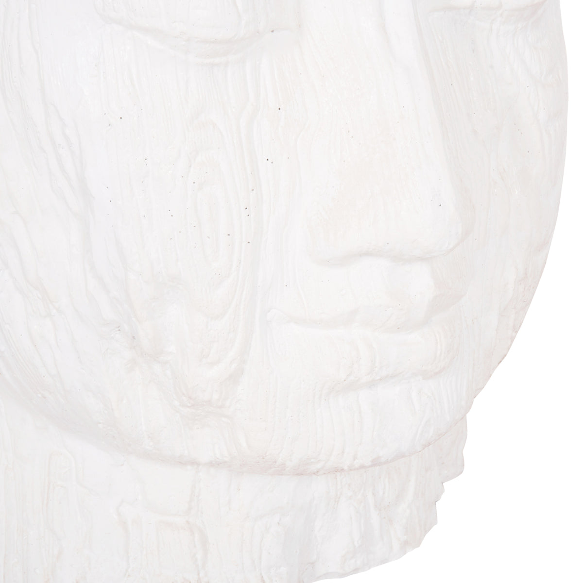 Floor Decoration Buddha Head Hm4385.02 Plaster In White 90x90x100hcm.