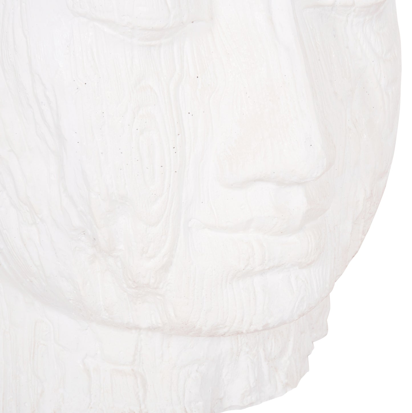 Floor Decoration Buddha Head Hm4385.02 Plaster In White 90x90x100hcm.