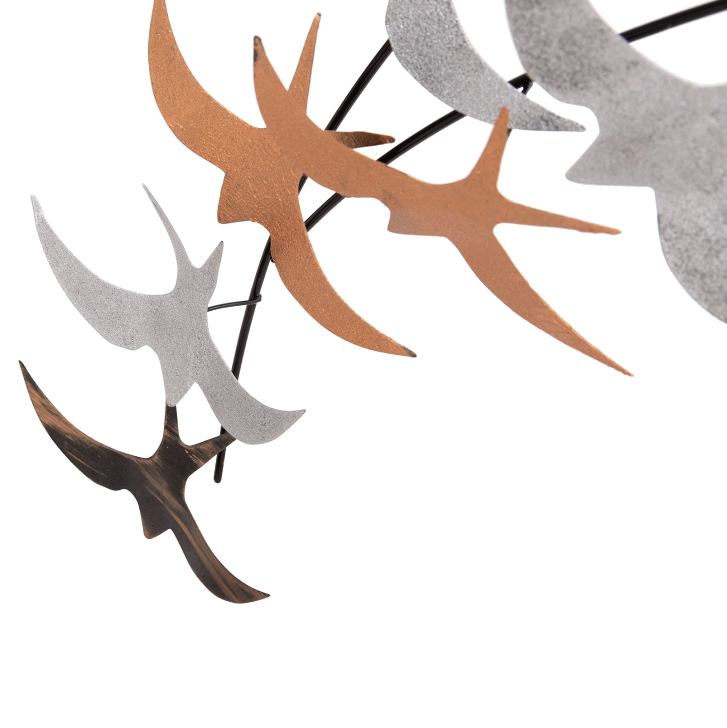 Wall Decoration Birds Hm4655 Metal- Multicolor 131x11(depth)x70hcm.