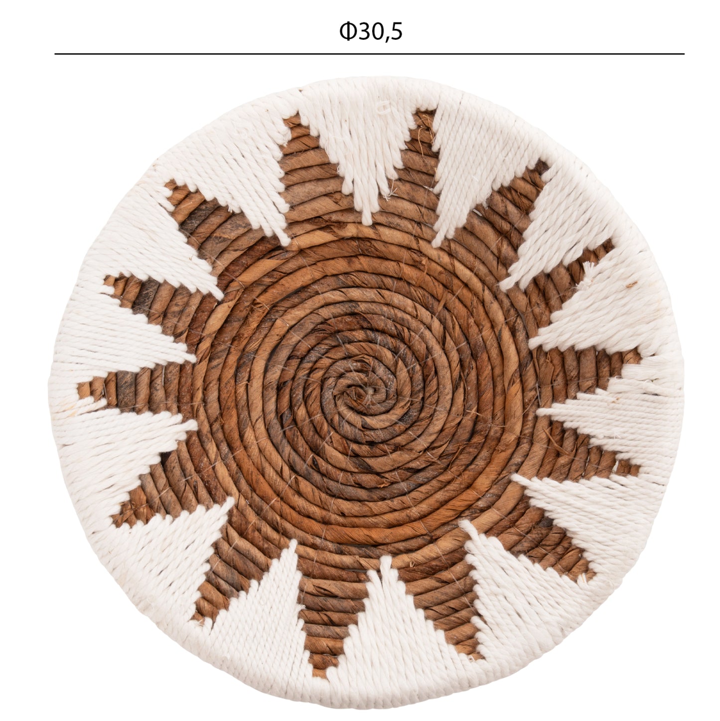 Wall Decor 3pcs Set Round Made Of Rush Hm9481