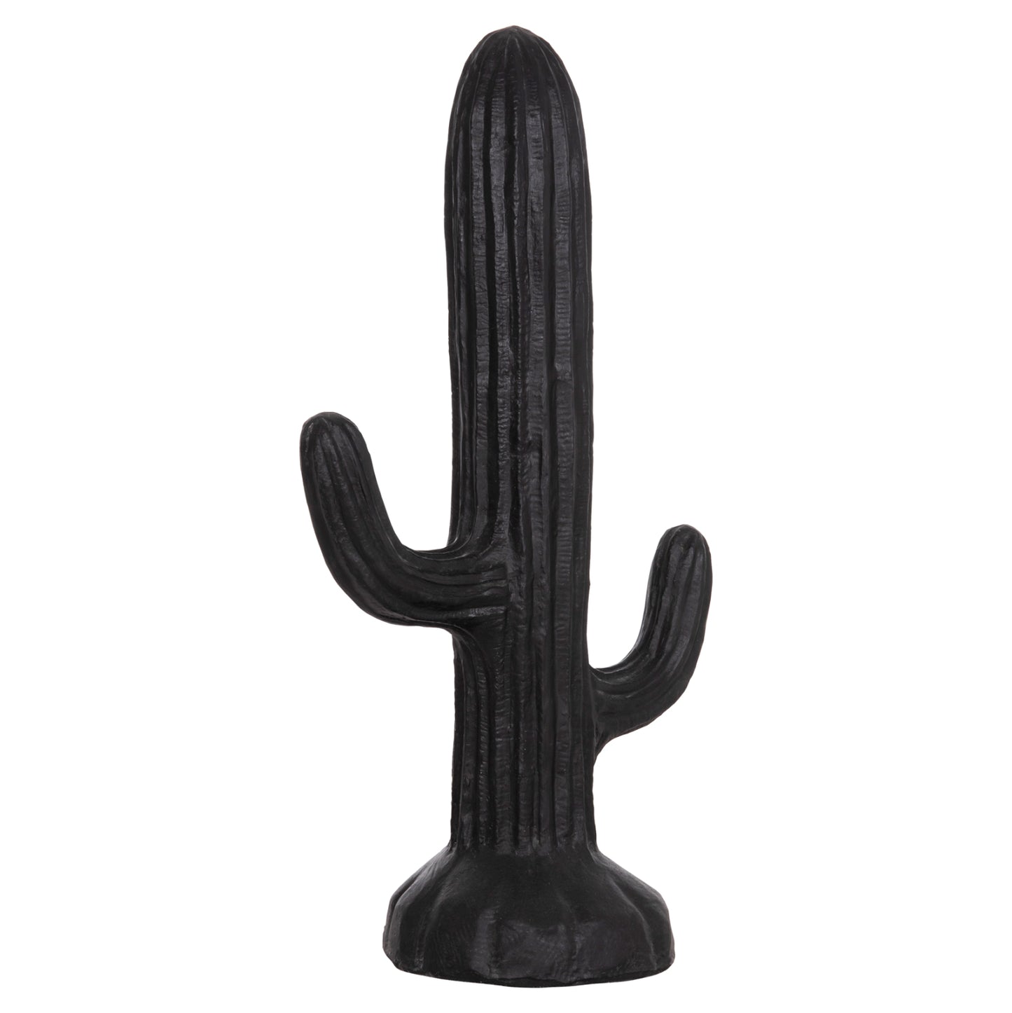 Decorative Floor Standing Cactus Hm4386.01m Plaster In Black 54x34x103hcm.
