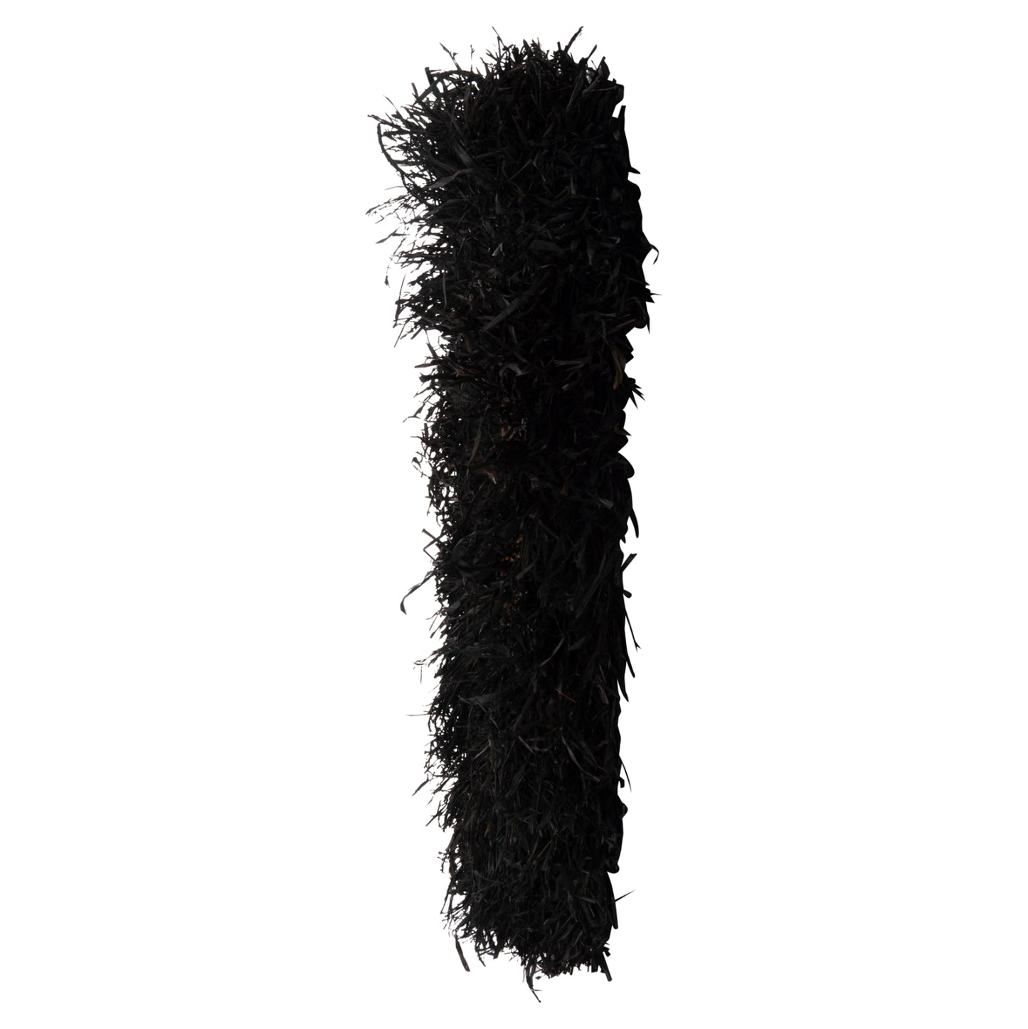 Decorative Round Wall Mirror Brenno Hm4713 Banana Fibers In Black Φ80cm.
