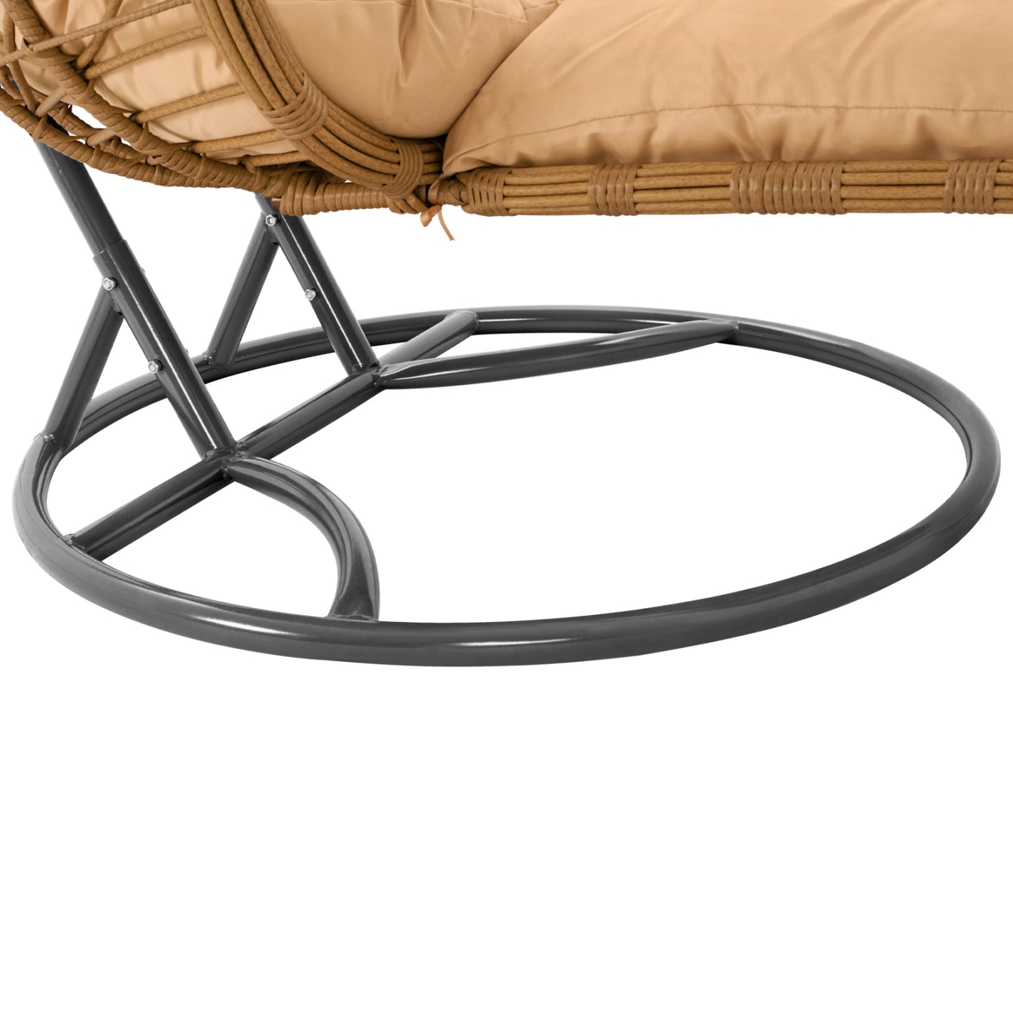 Hanging Double Armchair Nest Grey-beige With Pillow Hm5754.01 120'x200 Cm