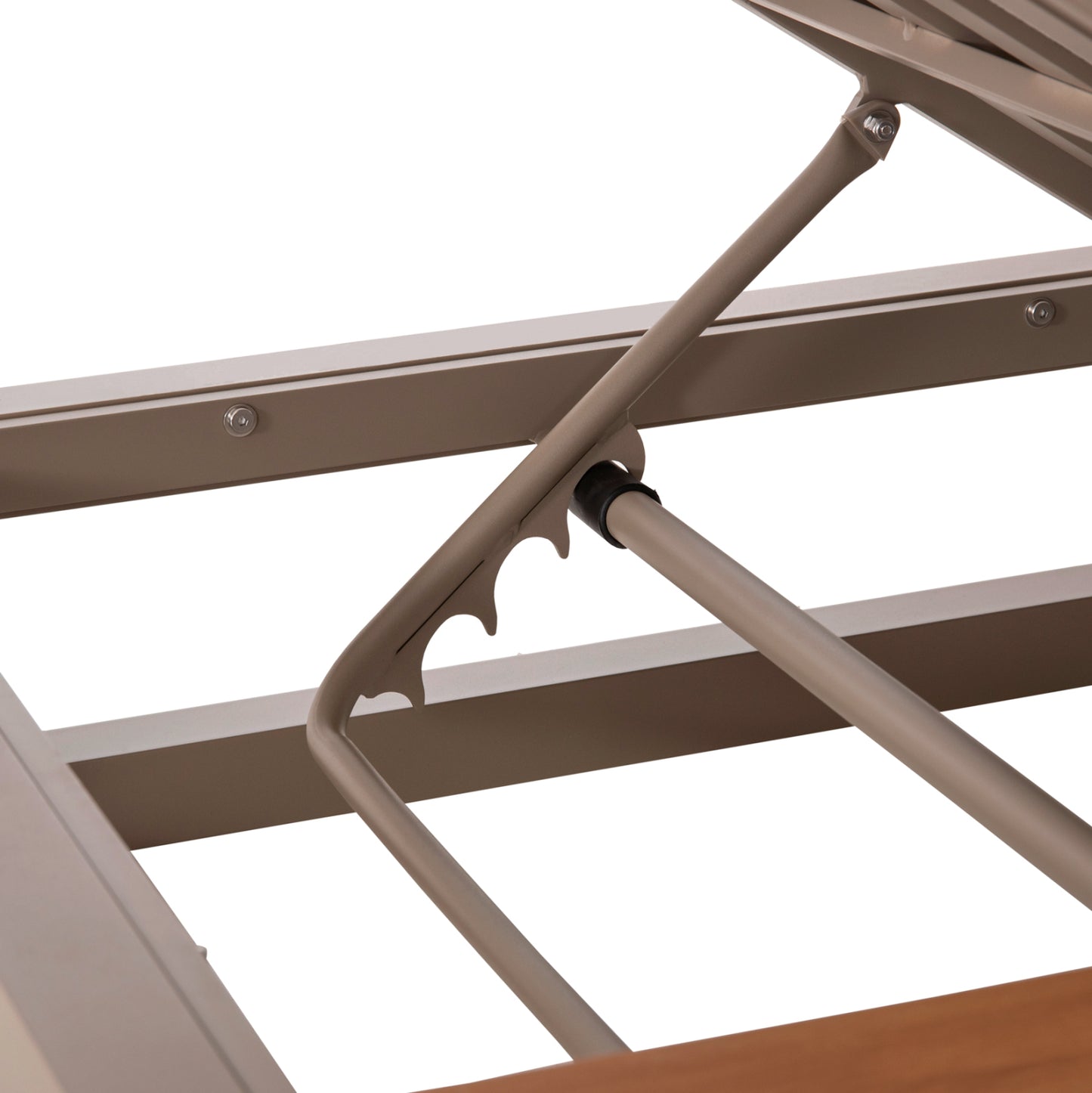Double Lounge Sunbeds With Sunshades Gallant Hm6097.04 Aluminum In Cappuccino 2x2x2m