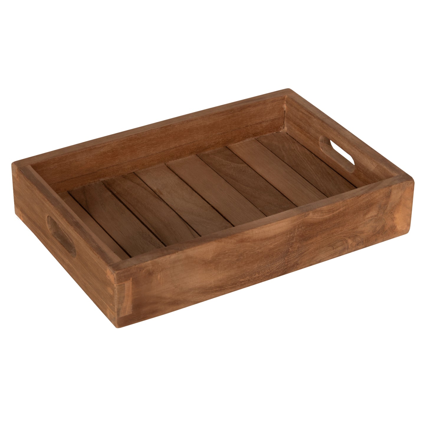 Trey Set 3pcs Hm7894 Teak Wood In Natural Color 39x29x7cm.