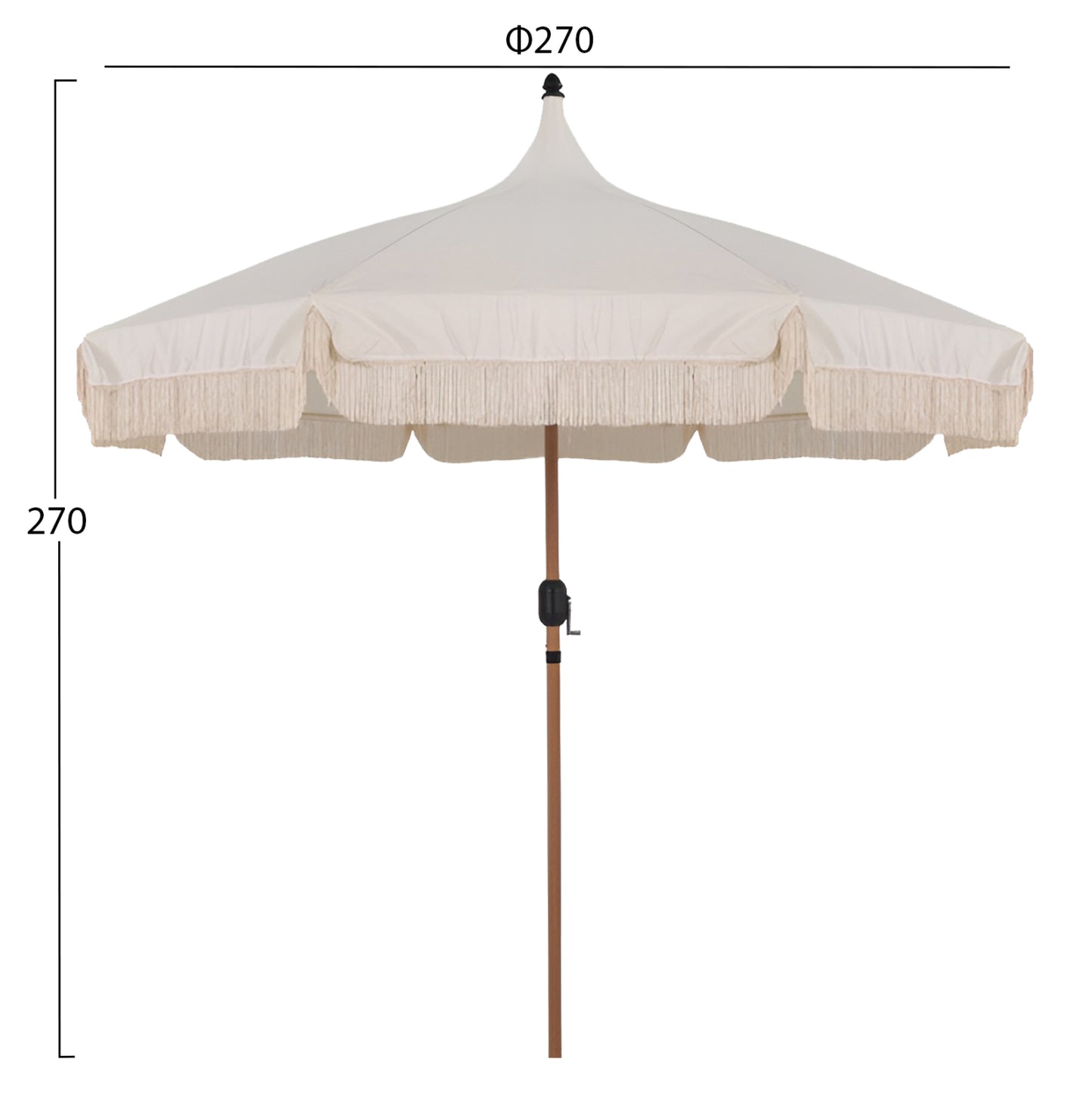 Professional Umbrella Ladin Hm6550 Heat Transfer Steel--ecru Shade Φ270x270hcm.
