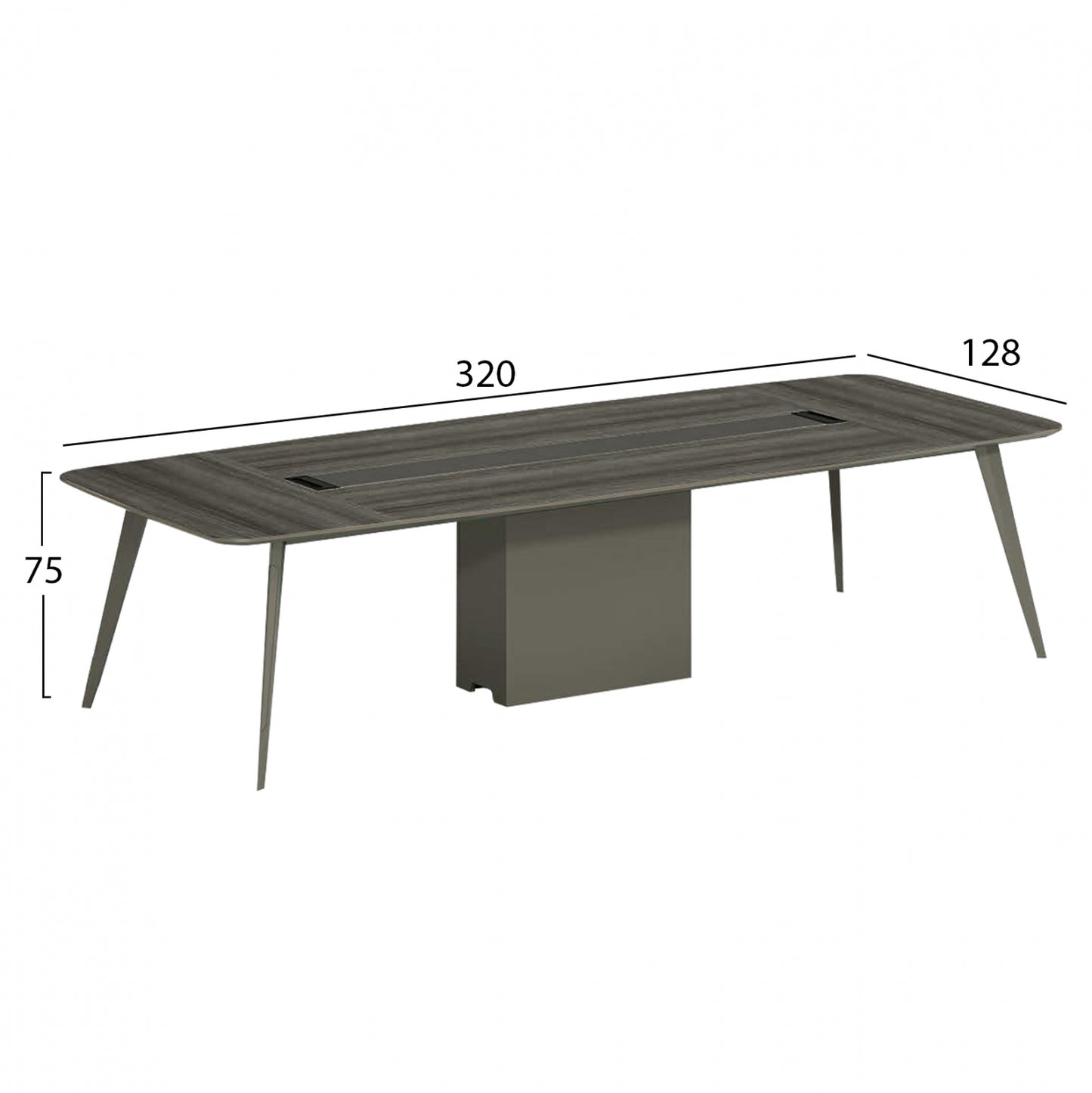Professional Meeting Desk Lux Series Mocha & Ash 320x128x75 Hm2124