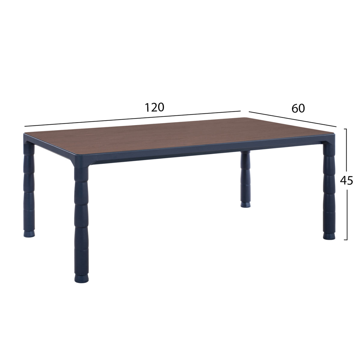 Professional Coffee Table Walnut 120x60x45 Hm2095