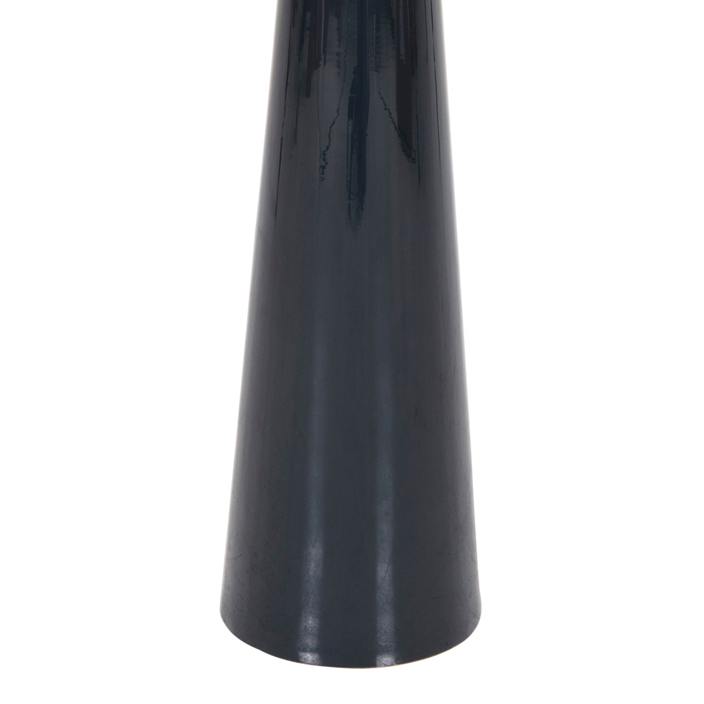 Floor Candlestick (pillar) Guntur Hm4382 Metal In Blue Anthracite-gold Φ20,5x76.5hcm.