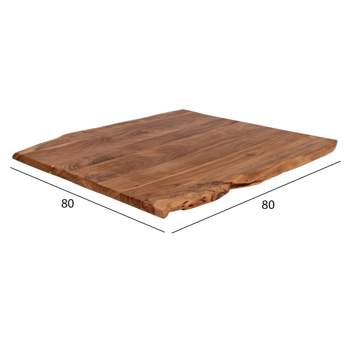 Table's Desktop 80x80x4 Hm8464.11 From Solid Acacia Wood