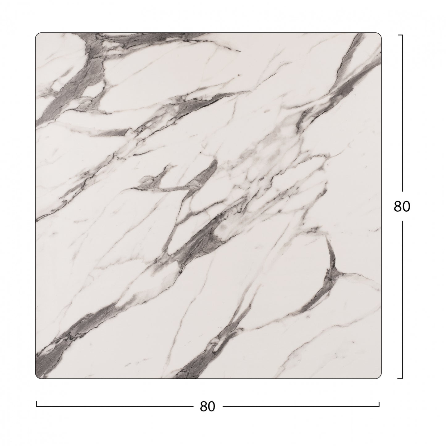 ΕΠΙΦΑΝΕΙΑ ΤΡΑΠΕΖΙΟΥ Hpl Hm5839.11 Marble White-grey 80x80 εκ. ΠΑΧΟΥΣ 12mm.