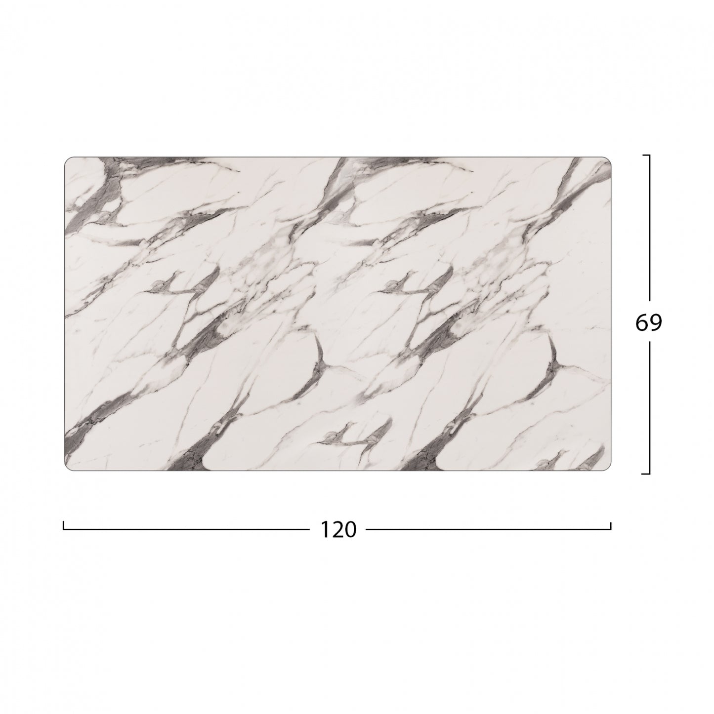 ΕΠΙΦΑΝΕΙΑ ΤΡΑΠΕΖΙΟΥ Hpl Hm5840.11 Marble White-grey 120x69 εκ. ΠΑΧΟΥΣ 12mm.