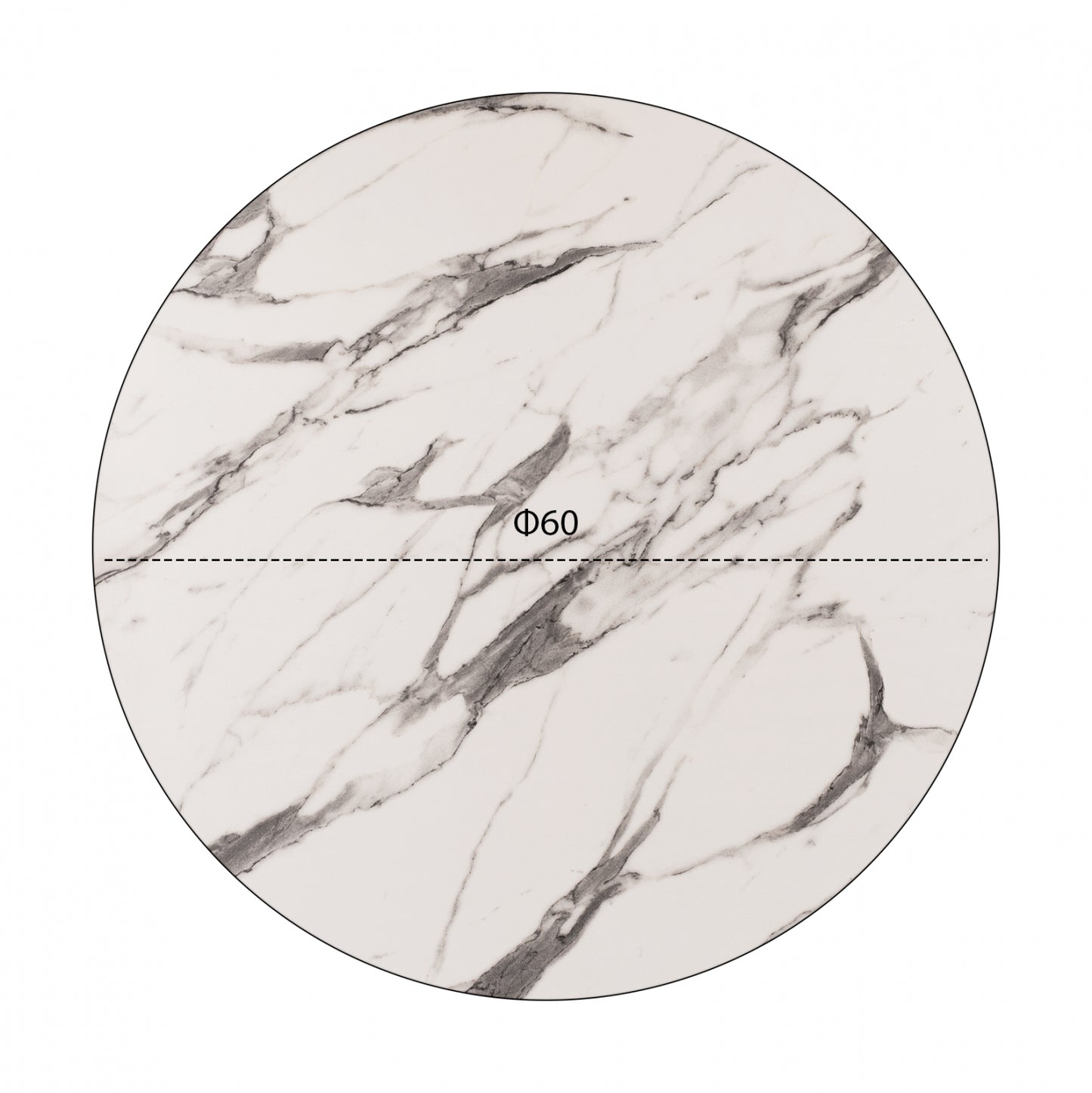 ΕΠΙΦΑΝΕΙΑ ΤΡΑΠΕΖΙΟΥ Hpl Hm5841.11 Marble White-grey Φ60 εκ. ΠΑΧΟΥΣ 12mm.
