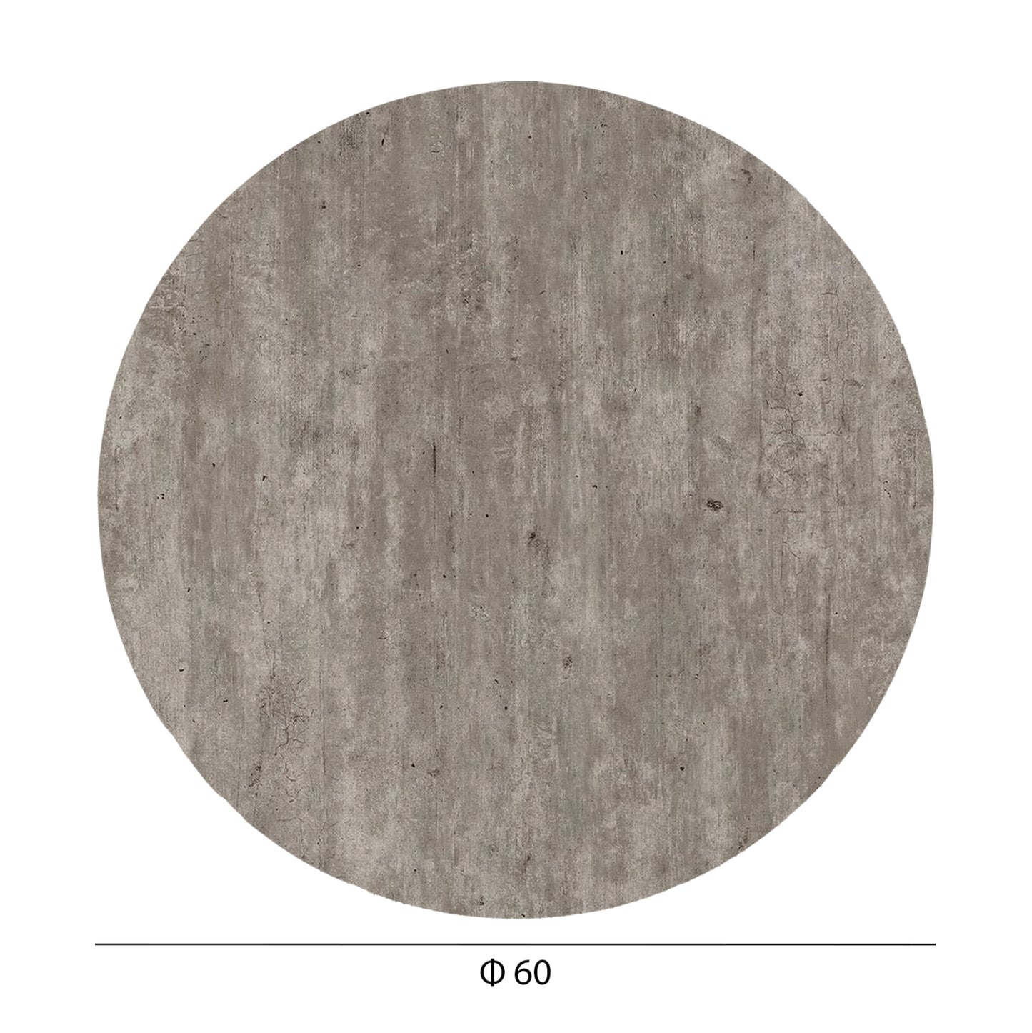 Hpl Tabletop Hm5841.37 Round In Concrete Φ60cm.