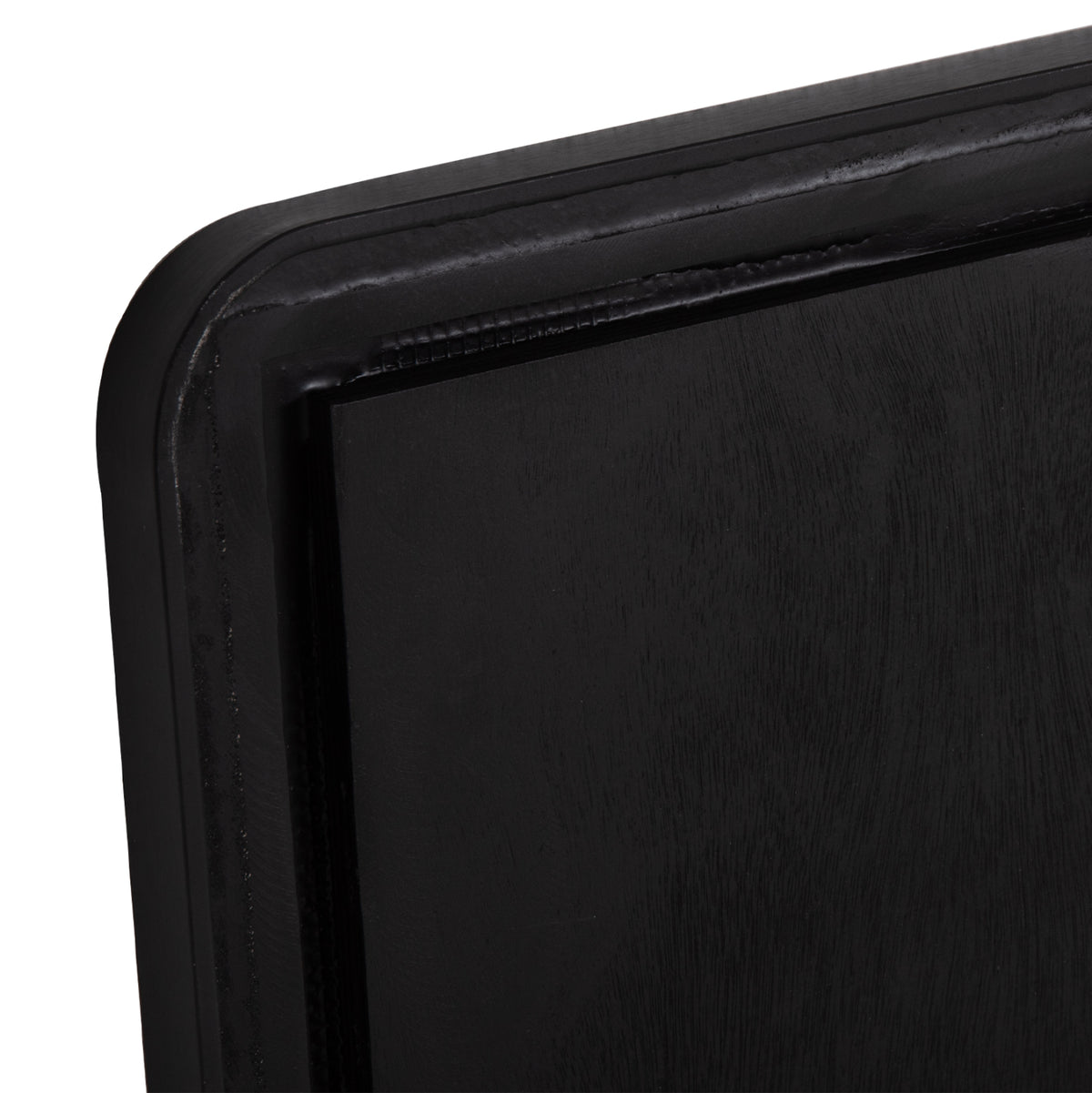 Sintered Stone Square Tabletop Hm6655.03 Black Marble--black "ring" Frame 80x80cm.