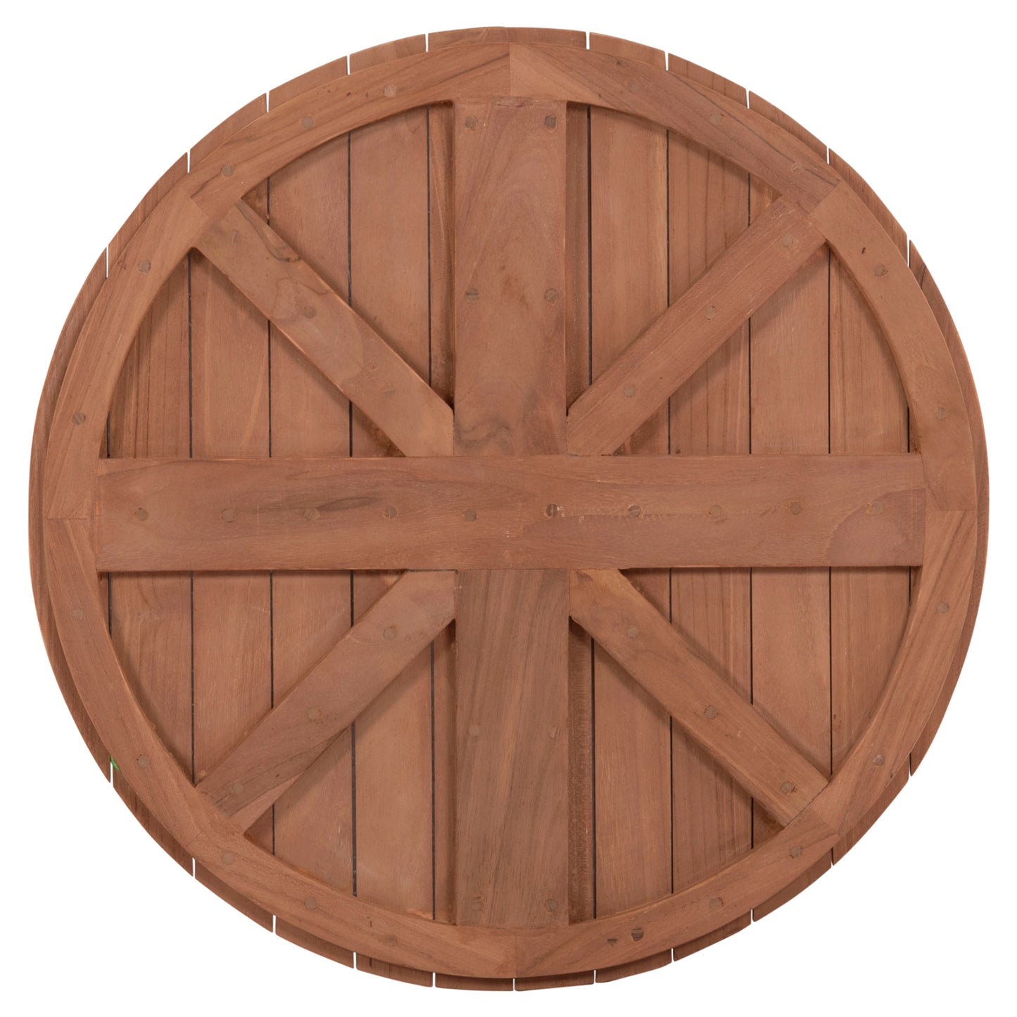 Tabletop Round Hm18132 Teak Wood--natural Color Φ60x4(thickness)cm.