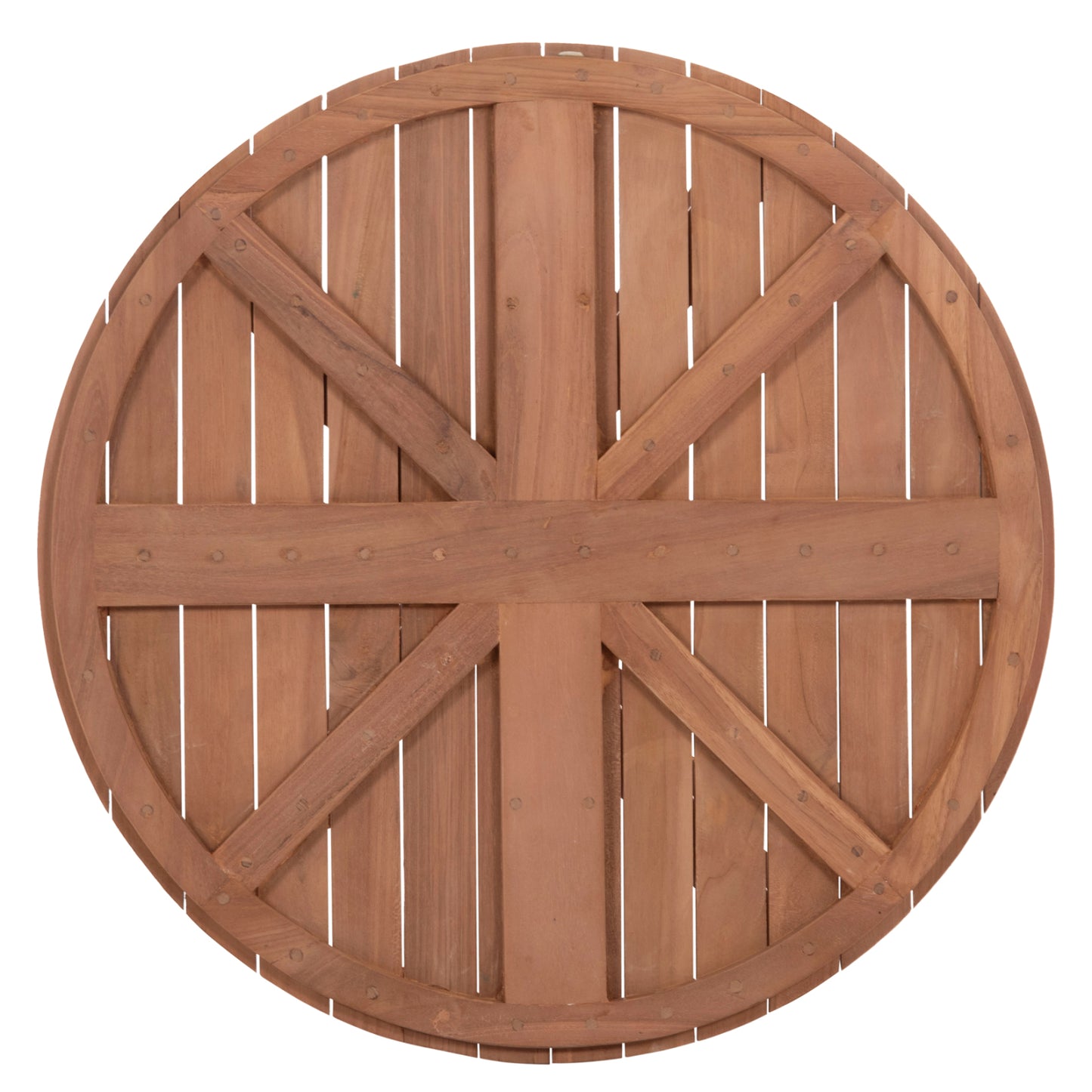 Tabletop Round Hm18133 Teak Wood--natural Color Φ70x4(thickness)cm.