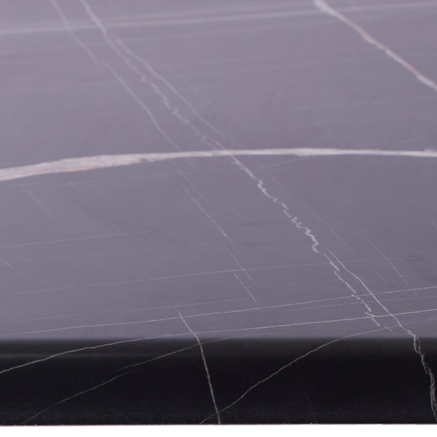 Tabletop Made Of Werzalit Square Black Marble-look 741 Fb95229.13 60x60cm