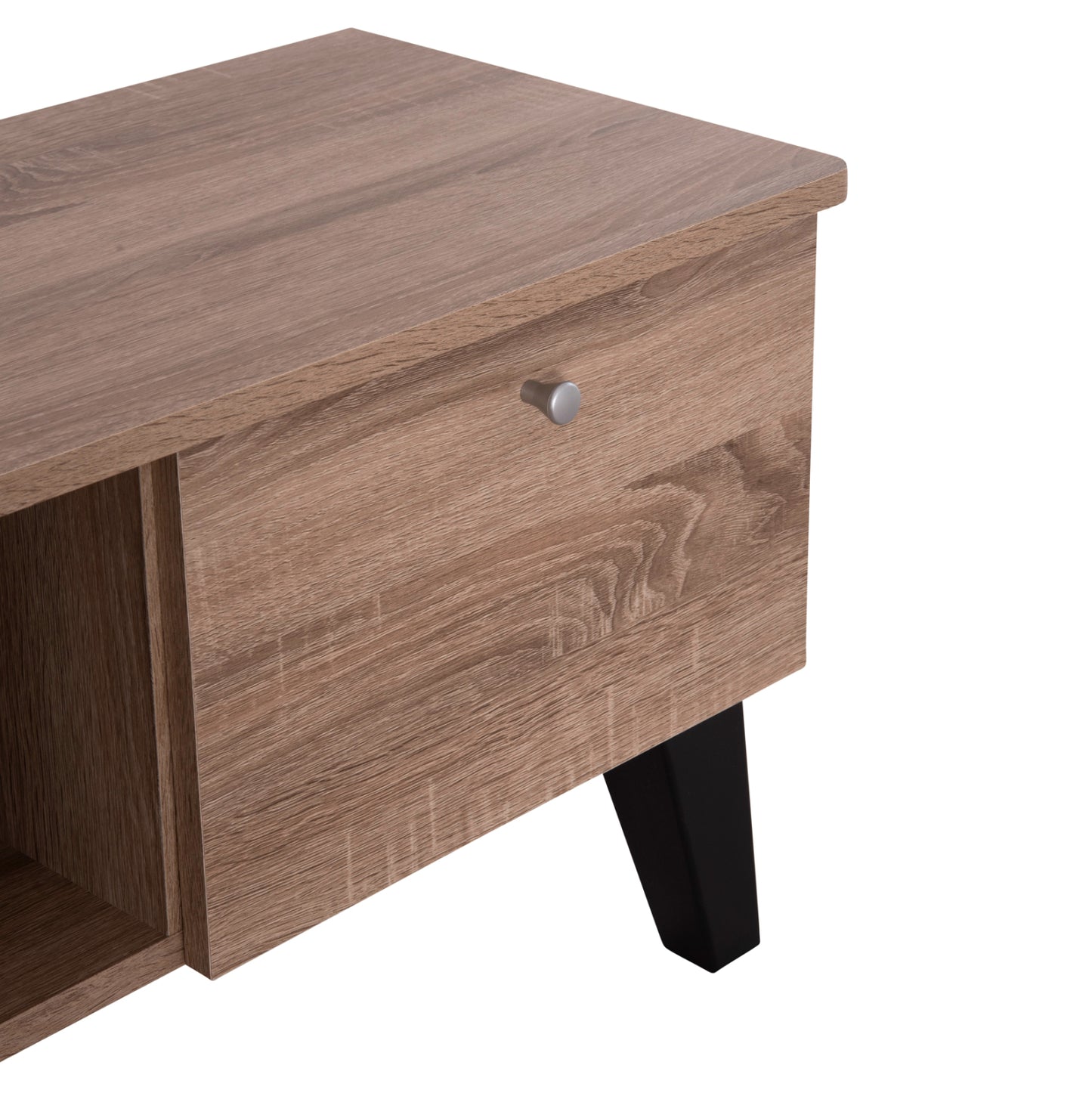 Tv Furniture Iren Hm2481.01 Melamine In Sonama Oak-black 120x32,5-34x41hcm.