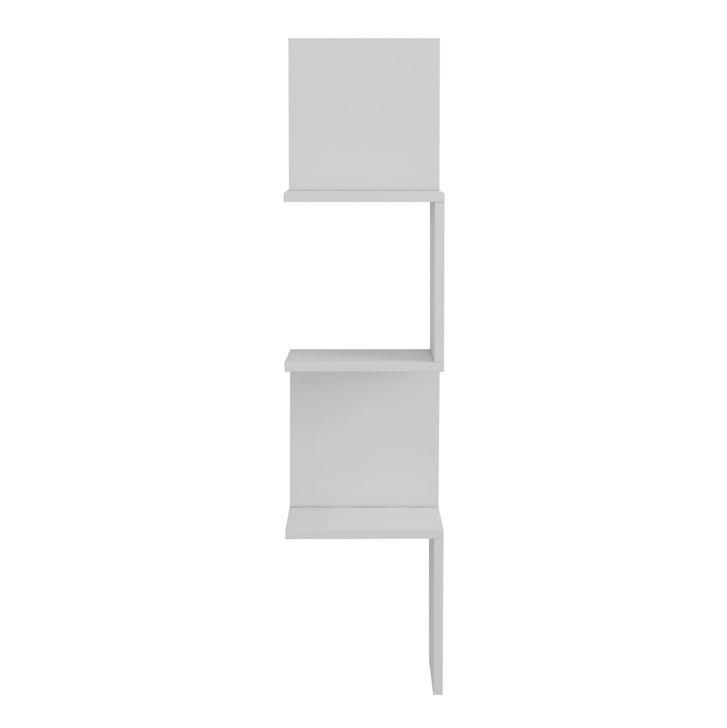 Wall Corner Shelves/bookcase Illusion Hm8935.12 Melamine In White 25x25x105,4hcm.