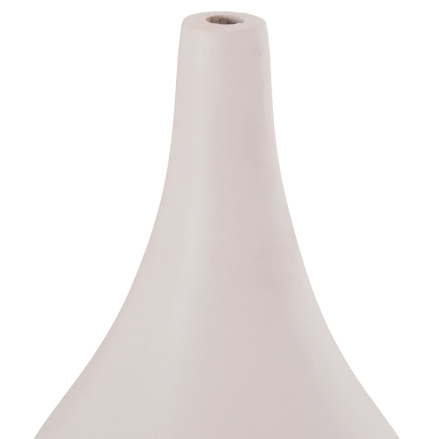 Table Decorative Vase Deni Hm4663.02s Fiber Cement In White--Φ15x27hcm.